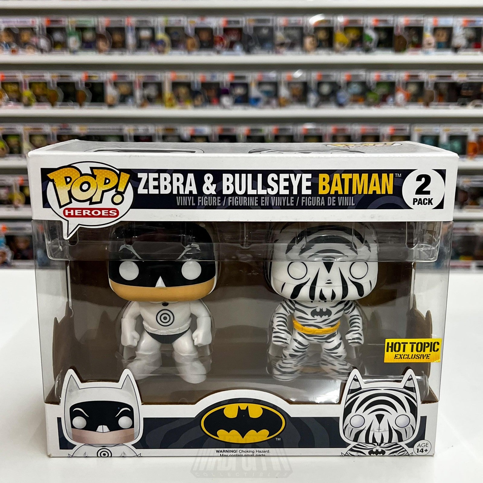 Funko Pop DC Heroes Zebra & Bullseye Batman 2 Pack Hot Topic Exclusive Vinyl Toy