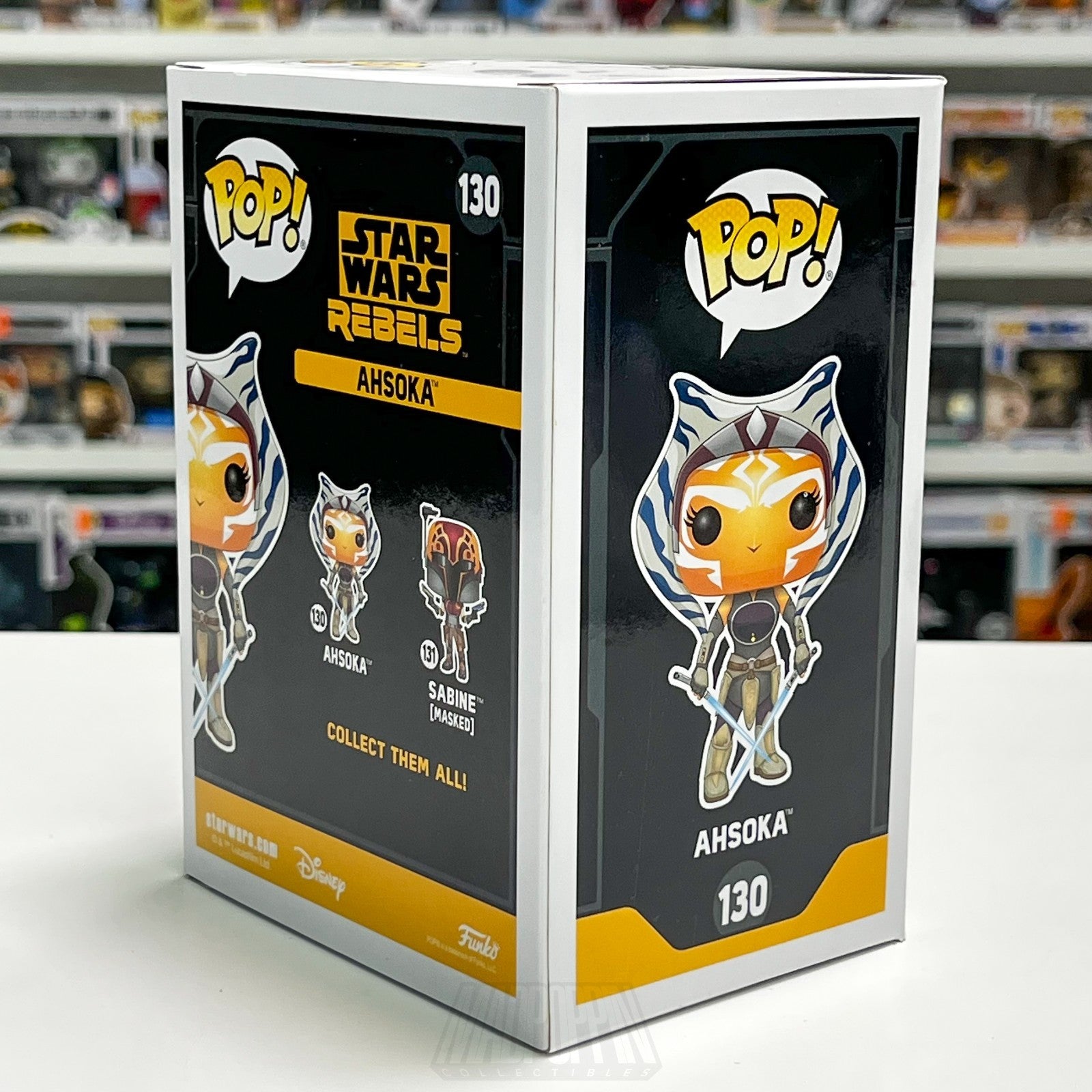Funko Pop Star Wars Rebels Ahsoka Tano Hot Topic 130 Dual Lightsabers Jedi 20174
