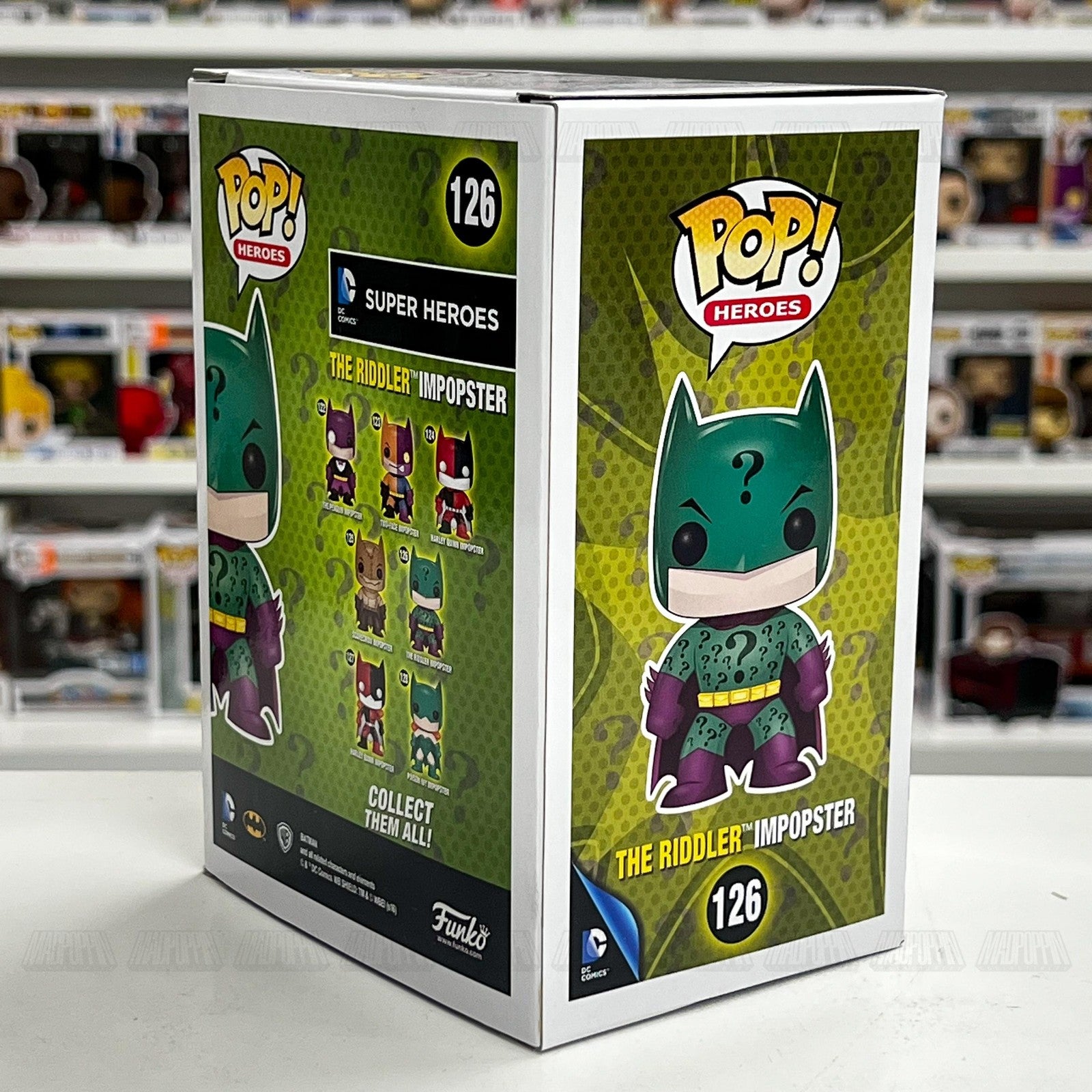 Funko Pop DC Super Heroes The Riddler Impopster 126 Vinyl Figure New in Box
