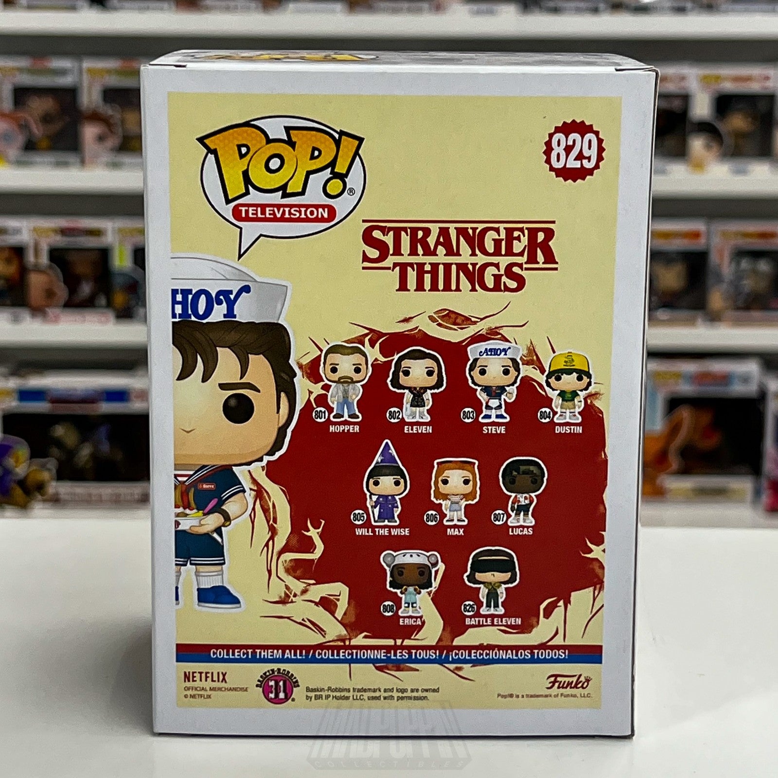 Funko Pop Television Stranger Things Steve w/Sundae Baskin-Robbins 829 Figure3