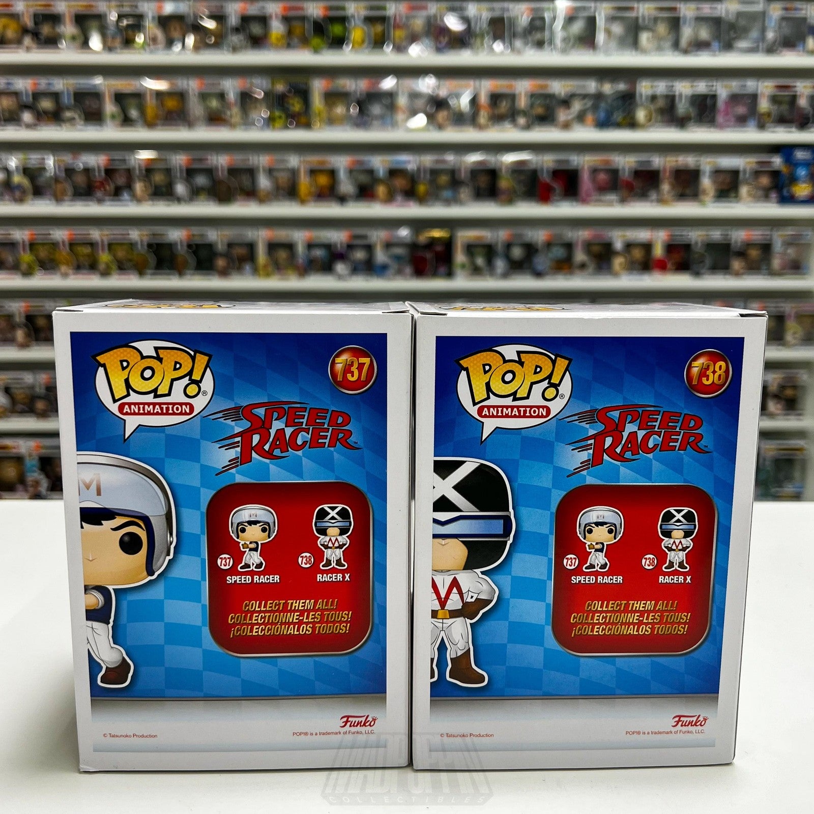 Funko Pop Animation Speed Racer & Racer X  737 738 Set BobbleHead Toy Anime NIB
