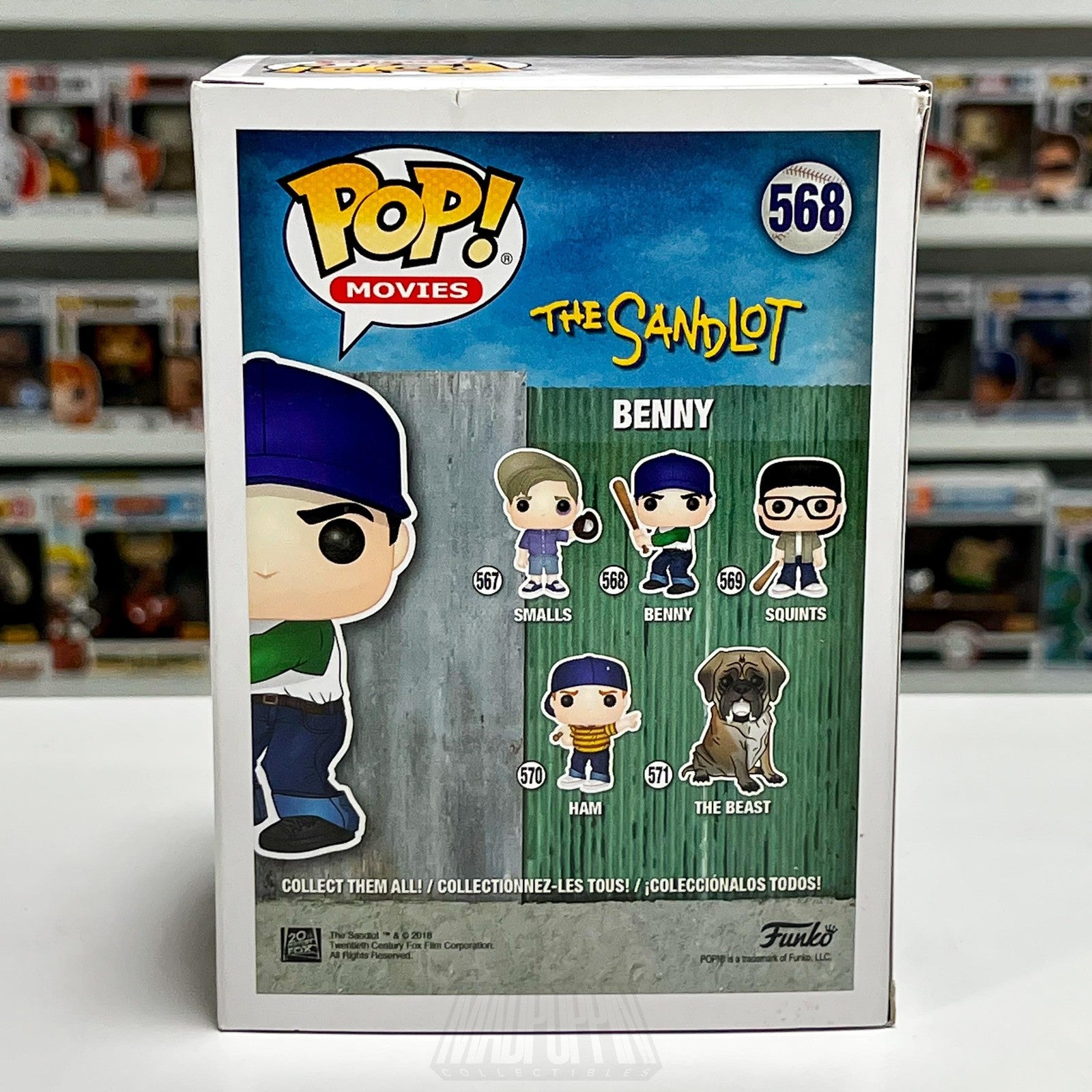 Funko Pop Movies The Sandlot Benny Rodriguez 568 Vinyl Figure Baseball Classic