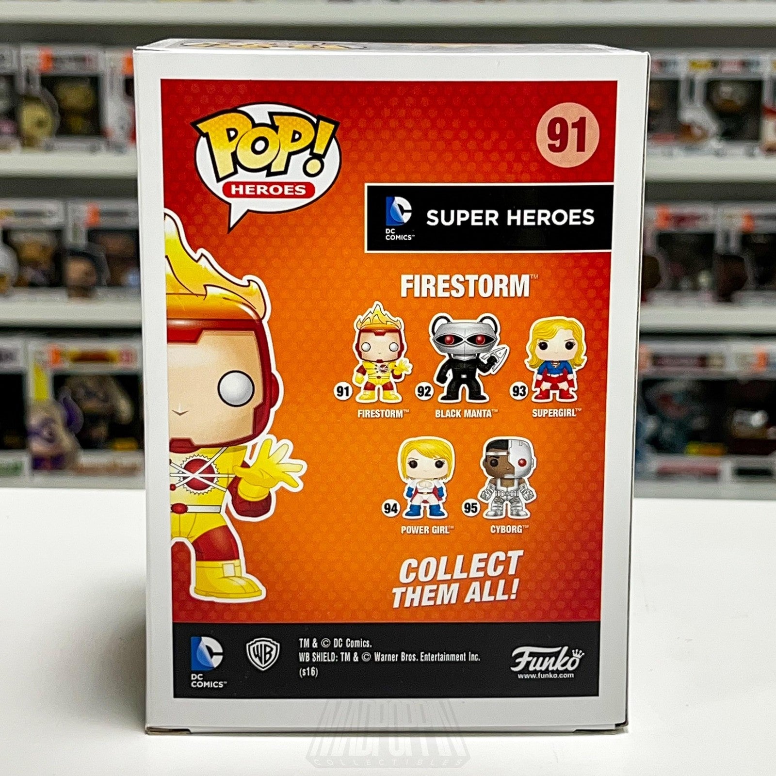 Funko Pop Heroes DC Comics Super Heroes Firestorm 91 Vinyl Figure New in Box