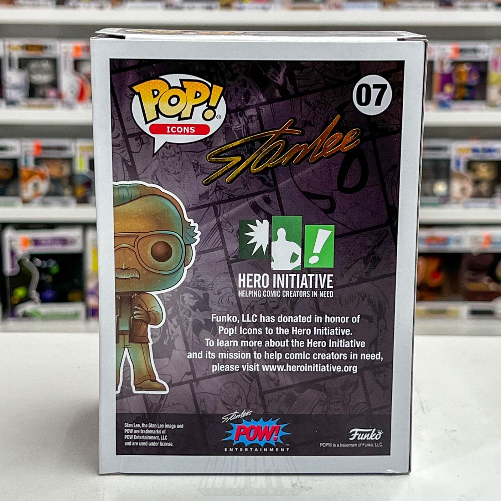 Funko Pop Icons Stan Lee 07 Patina Hero Initiative Marvel Comics Excelsior Toy3