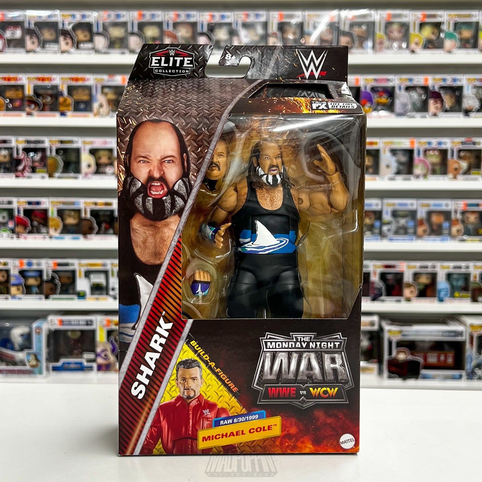 Mattel WWE vs WCW Elite Shark Monday Night War BAF Wrestling Action Figure