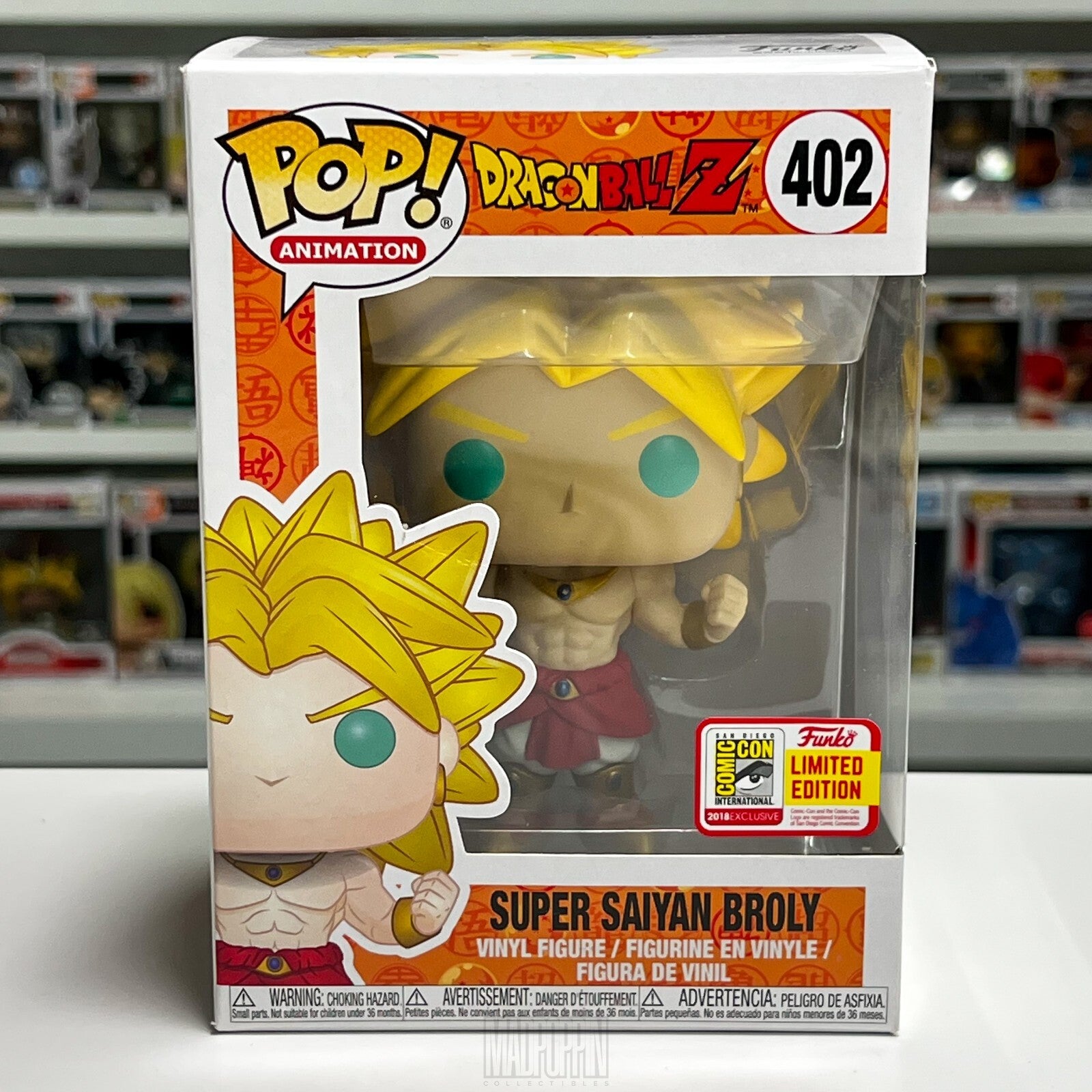 Funko Pop Anime Dragon Ball Z Super Saiyan Broly SDCC 2018 Official Sticker 402
