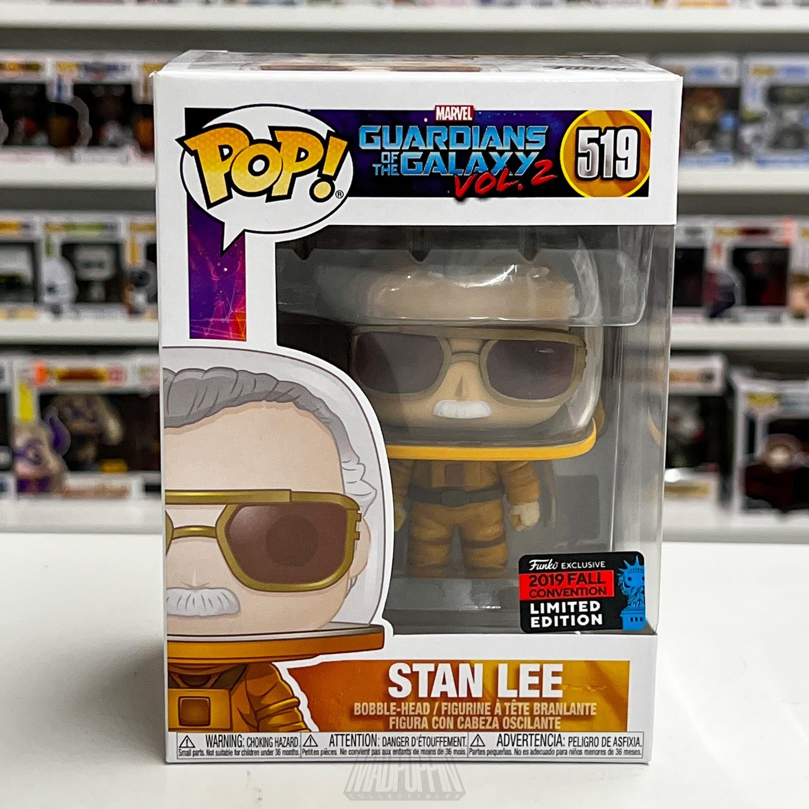 Funko Pop Stan Lee 519 Guardians of the Galaxy Vol 2 Fall Convention Exclusive