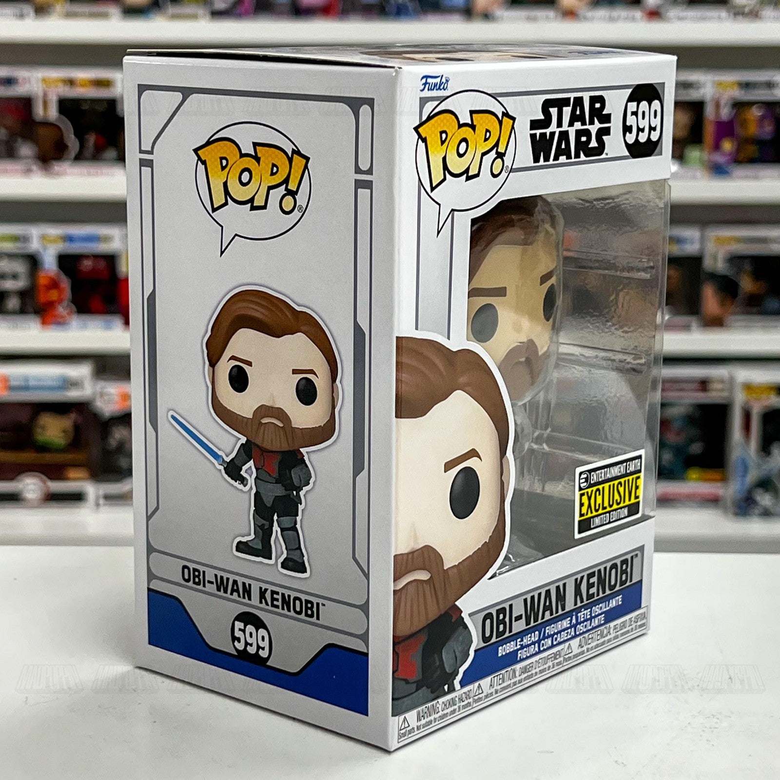 Funko Pop Star Wars Obi-Wan Kenobi #599 Entertainment Earth Exclusive Vinyl