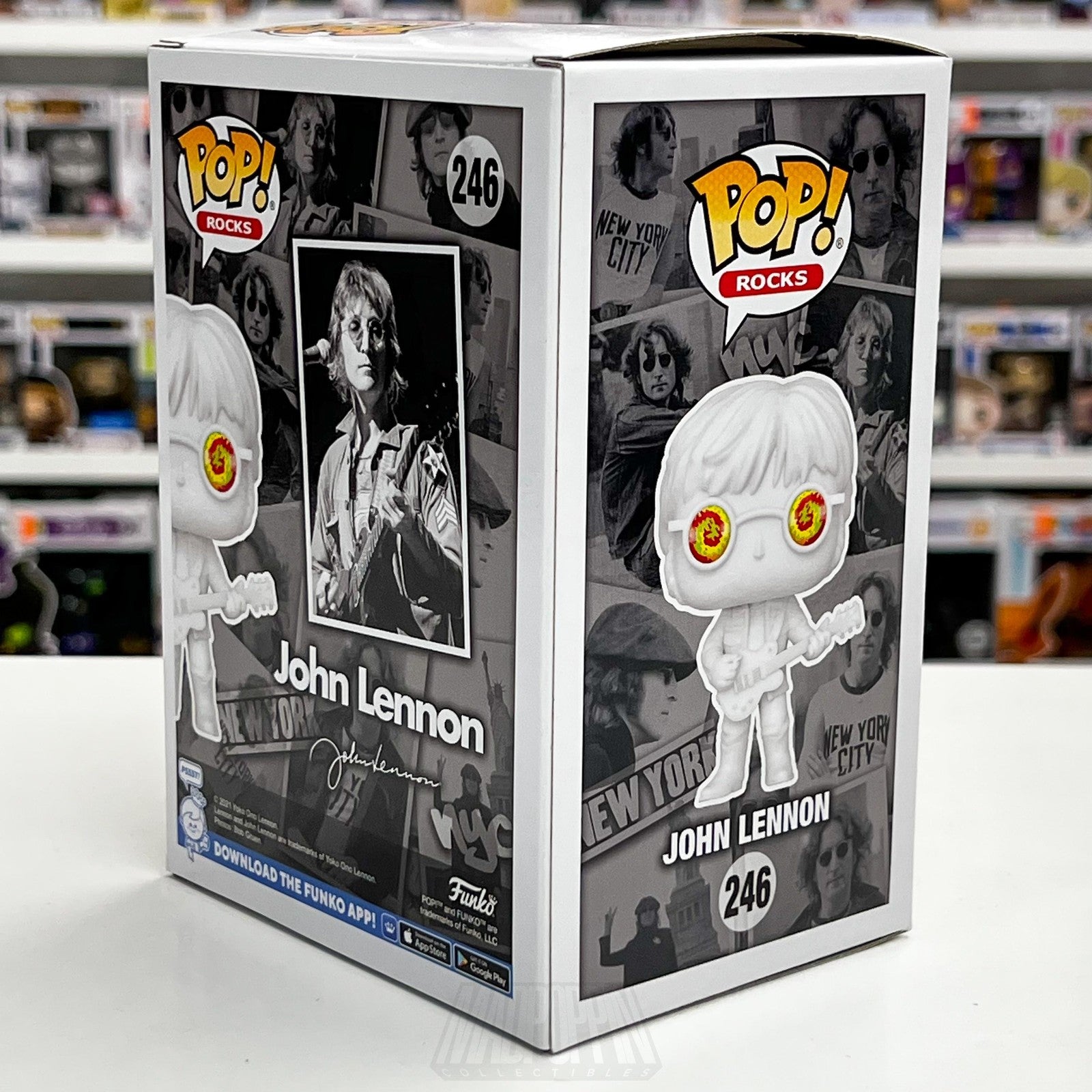 Funko Pop Rocks John Lennon 246 Entertainment Earth Exclusive Vinyl Figure LE4