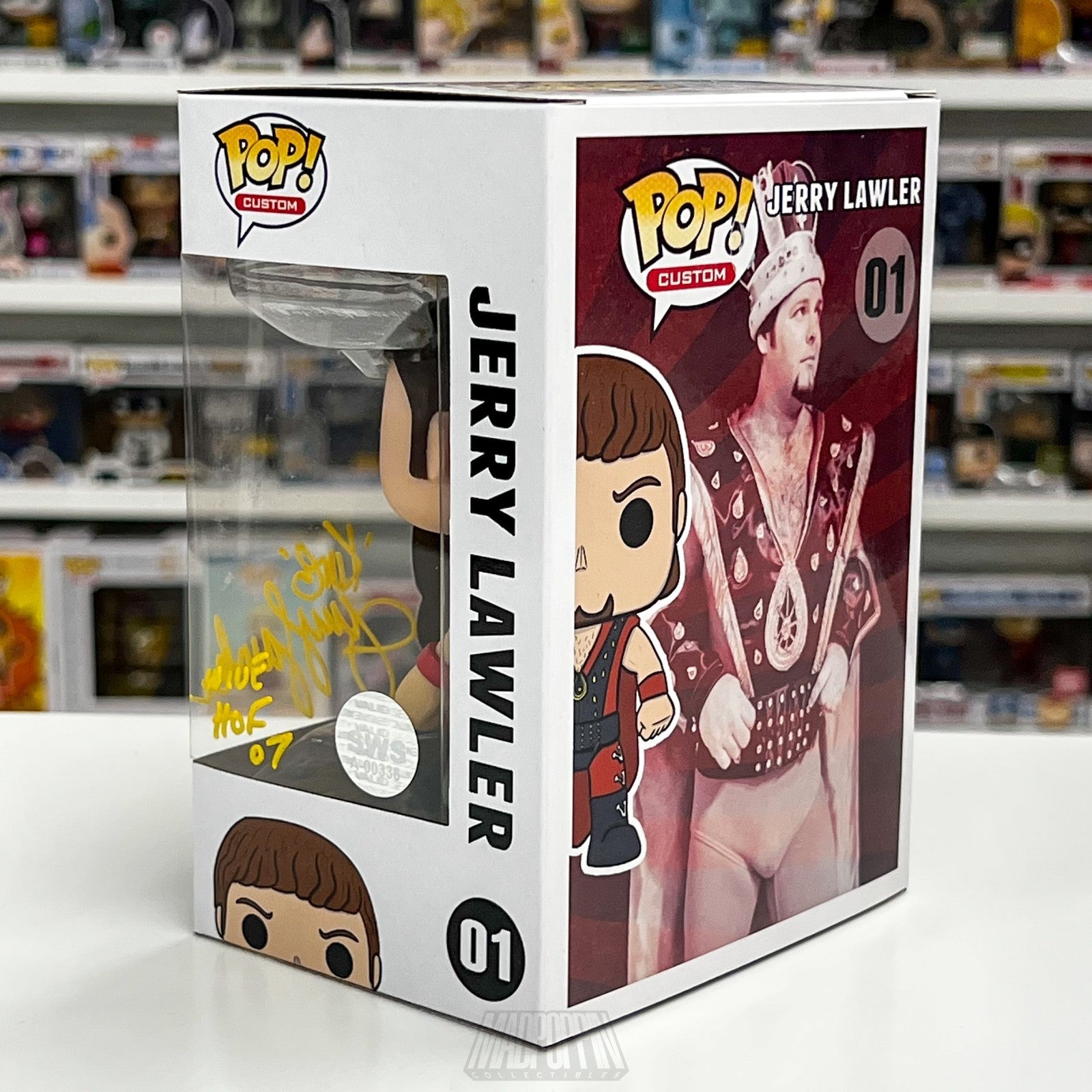 CUSTOM Funko Pop King Jerry Lawler Autographed Signed WWE Wrestling Heavyweight