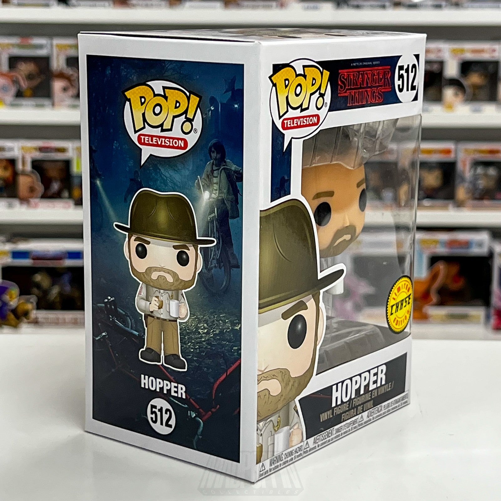 Funko Pop Television Stranger Things Hopper w/Donut Chase 512  Toy Vinyl Figure5