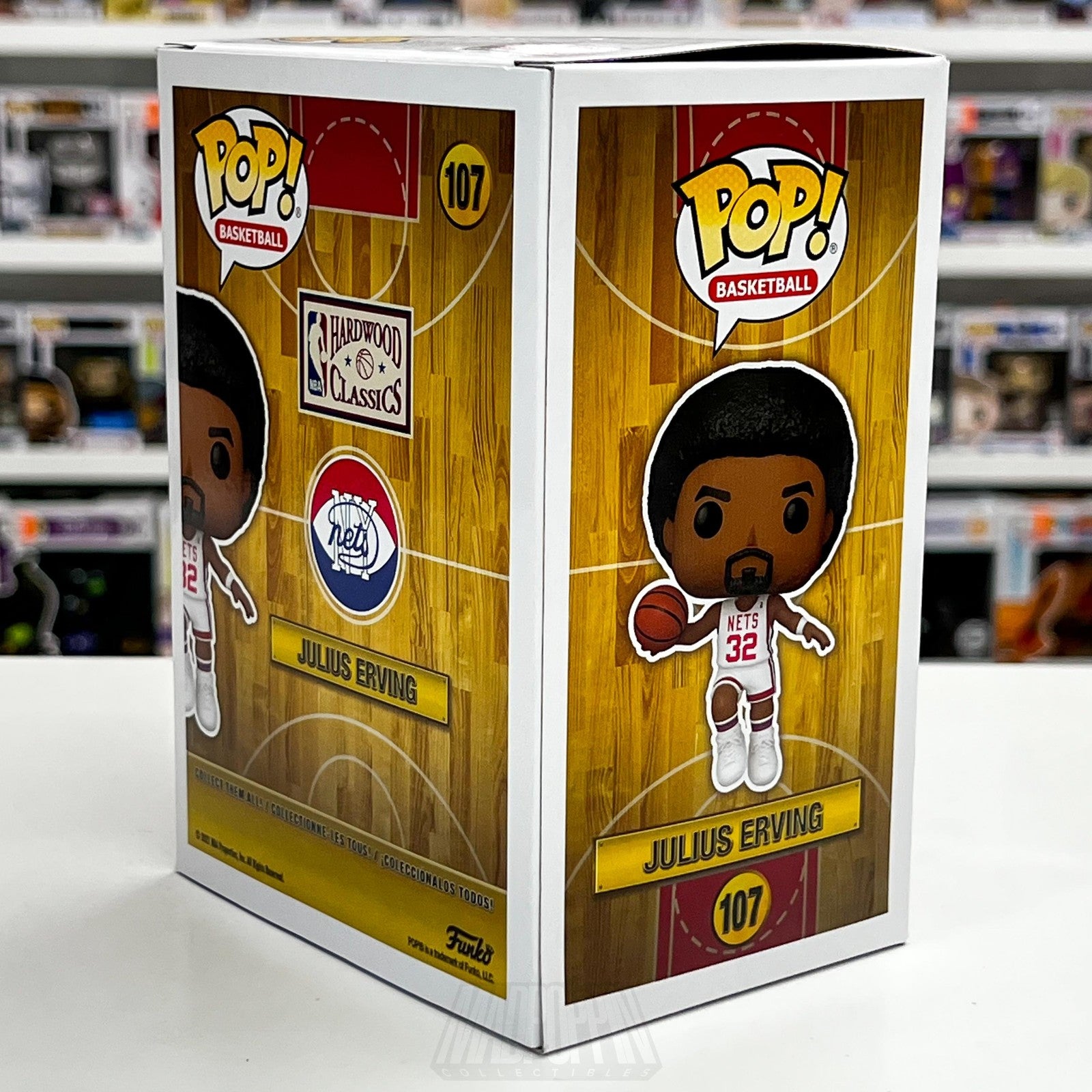 Funko Pop Basketball Julius Erving #107 Nets NBA Hardwood Classics Vinyl Figure4
