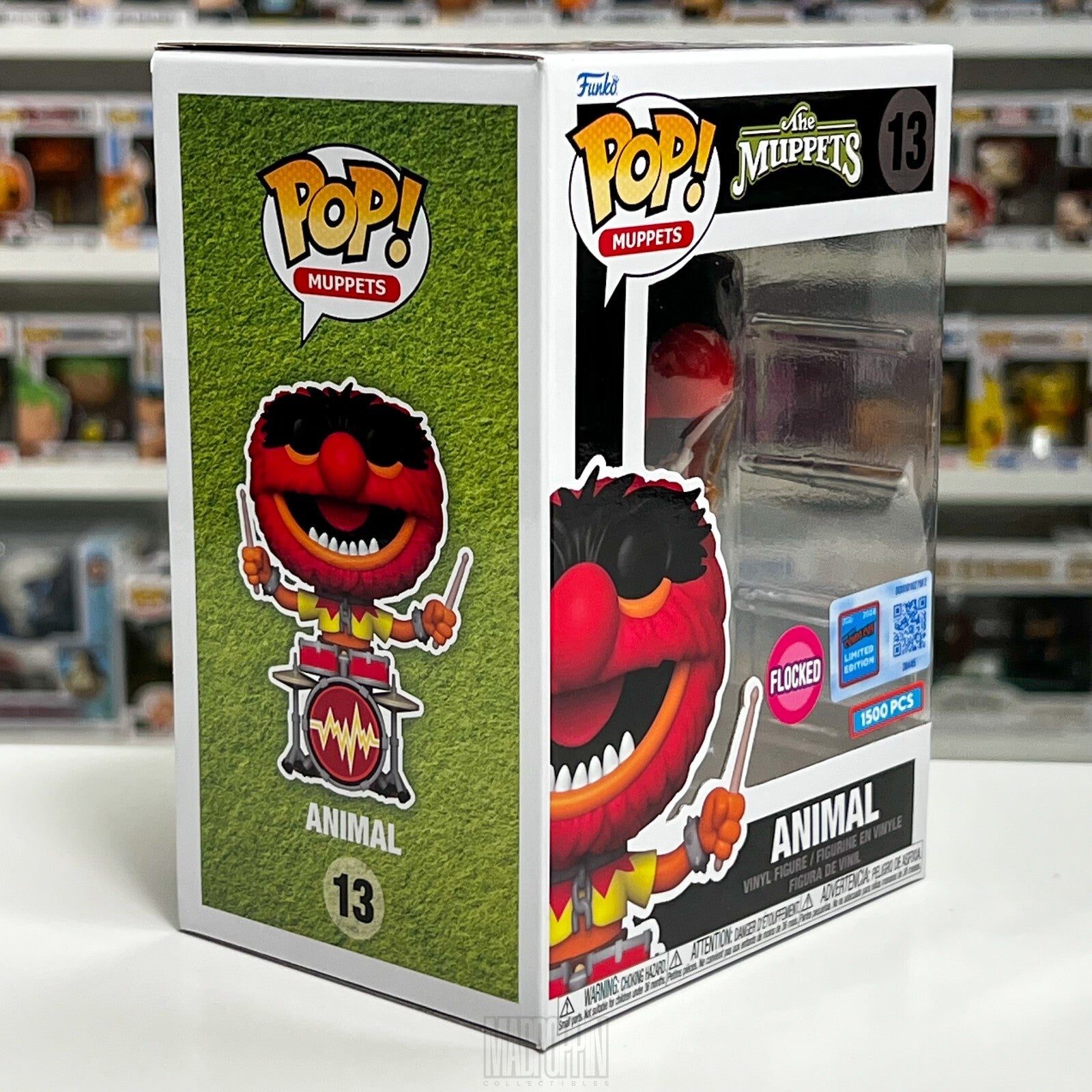 Funko Pop The Muppets Animal Flocked Playing Drums Jim Henson NYCC 1500 Pcs 13