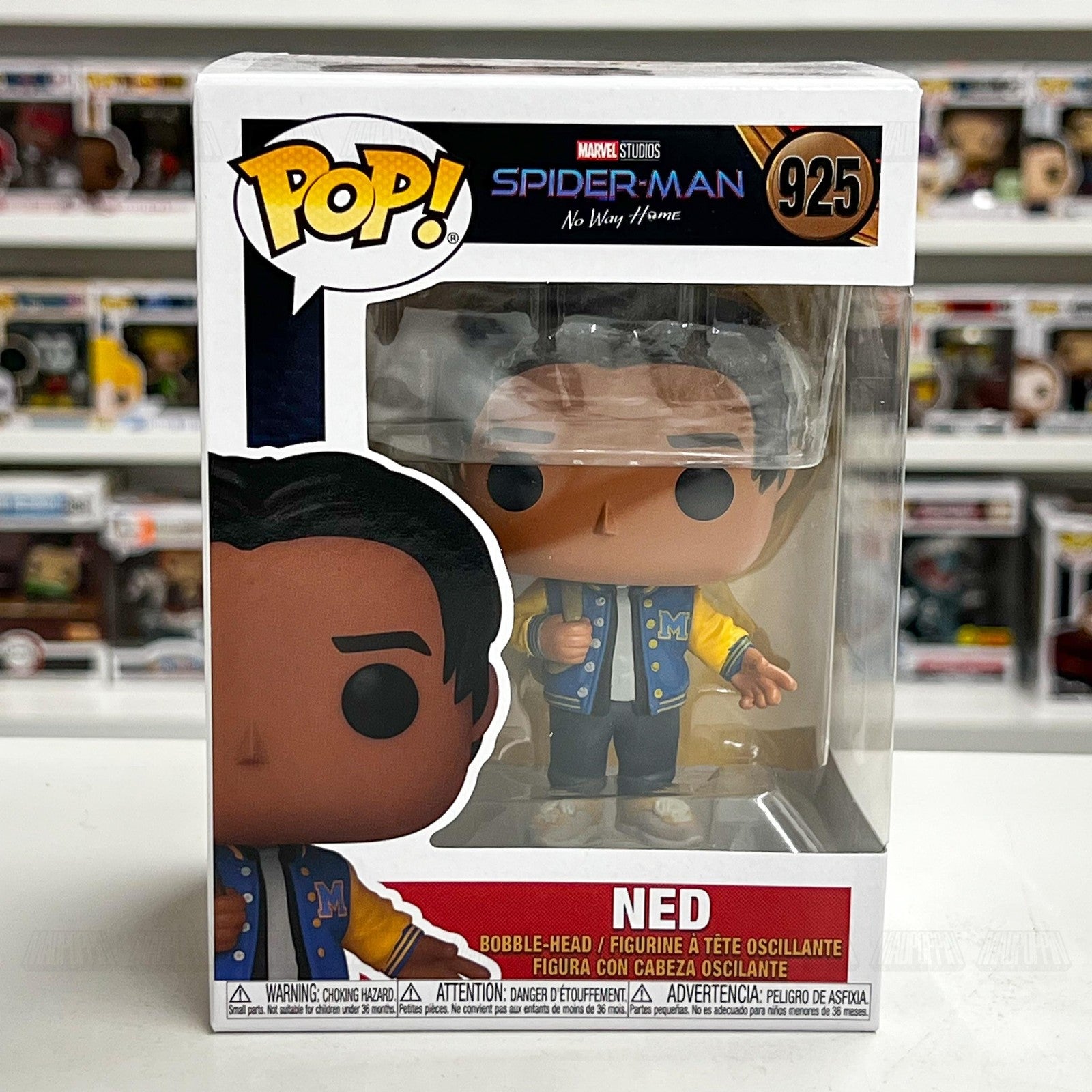 Funko Pop Marvel Spider-Man No Way Home Ned #925 Bobble-Head Vinyl Figure New