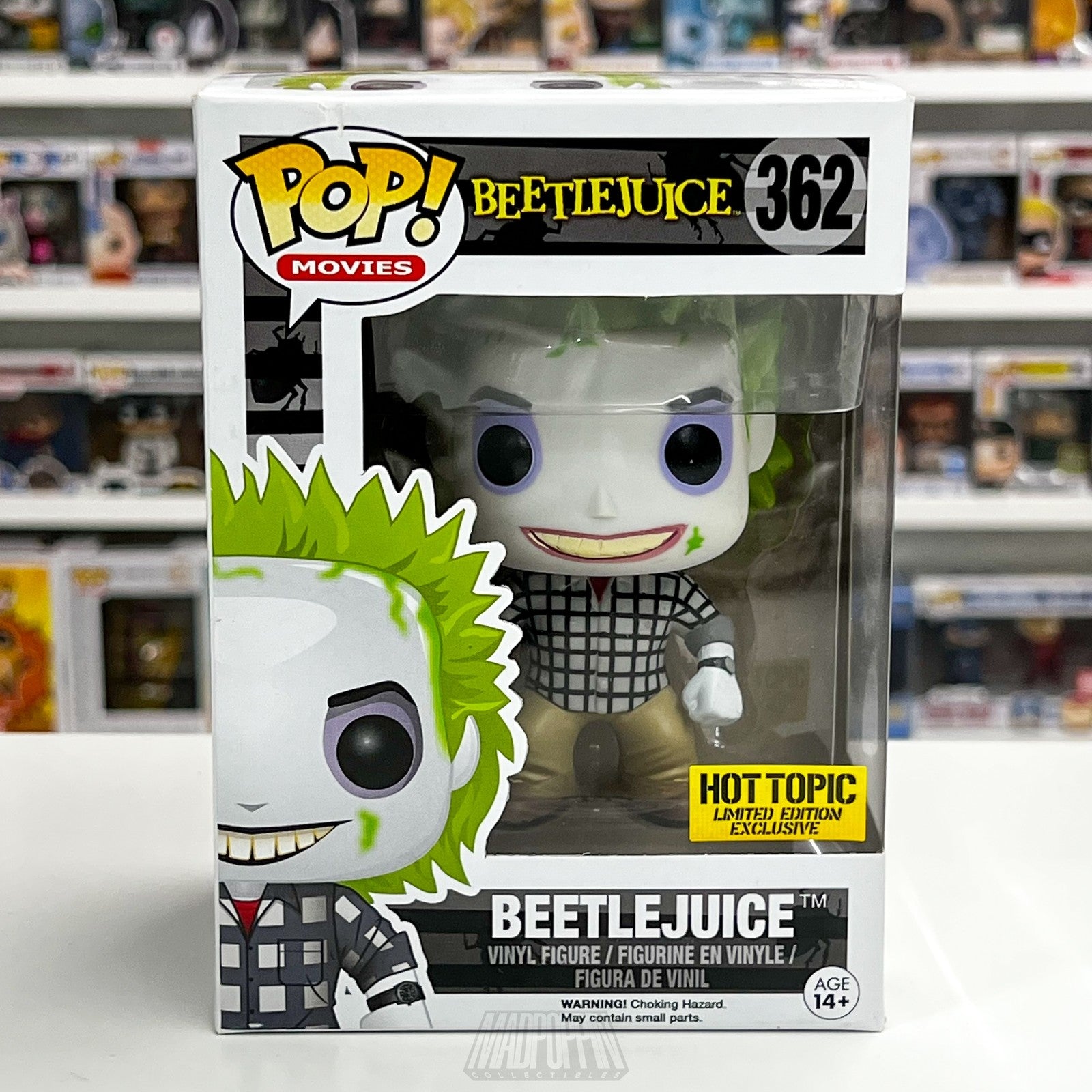 Funko Pop Beetlejuice 362 Hot Topic Exclusive Vinyl Figure Collectible Boxed