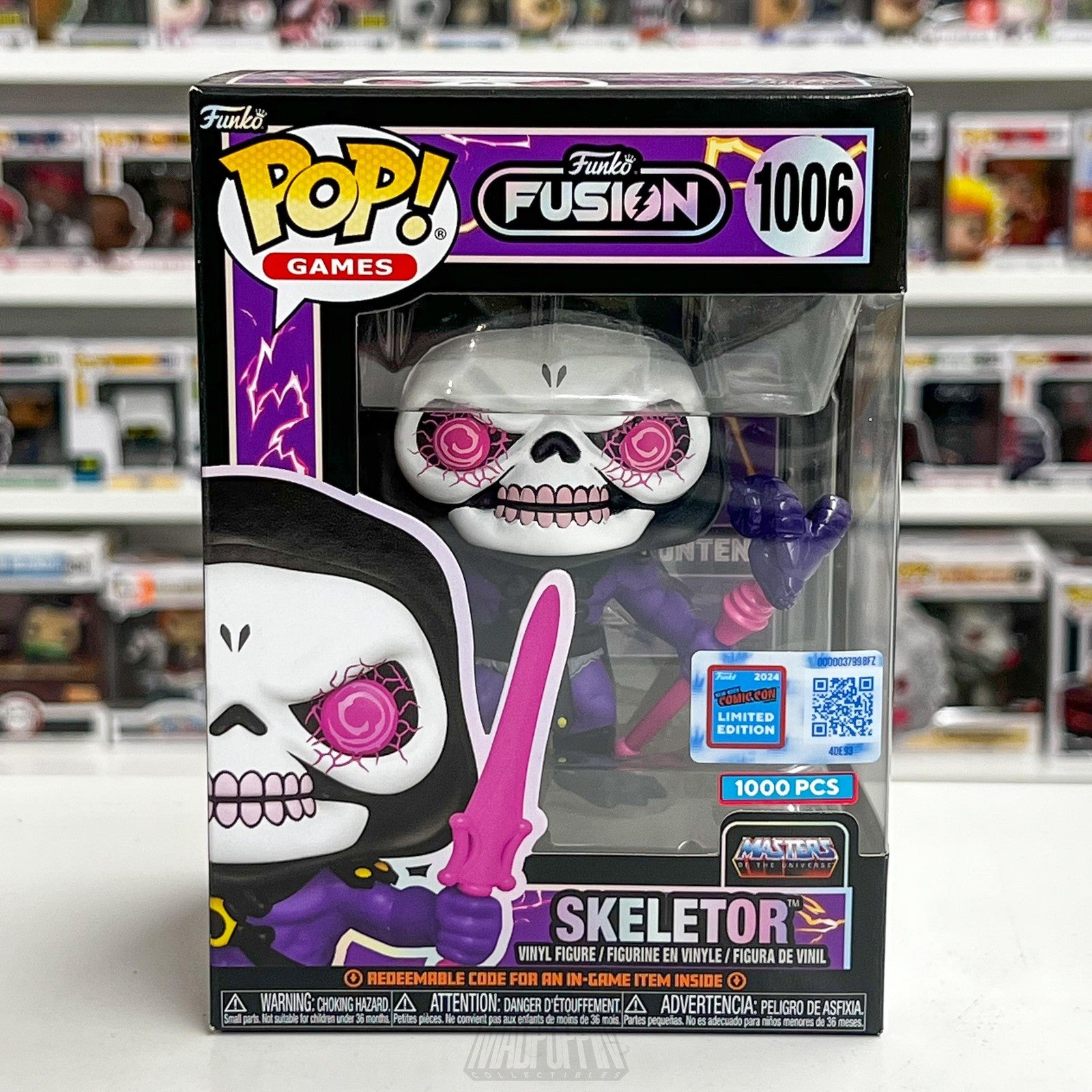 Funko Pop Fusion Skeletor 1006 NYCC 2024 Exclusive Masters Universe 1000 PCS