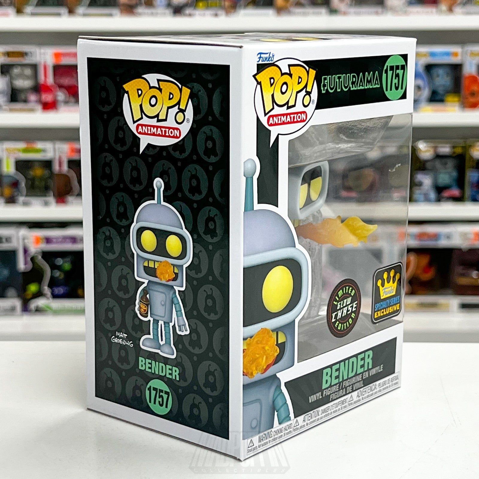Funko Pop Animation Futurama Bender Specialty Series Chase Glow 1757 Figure Toy6