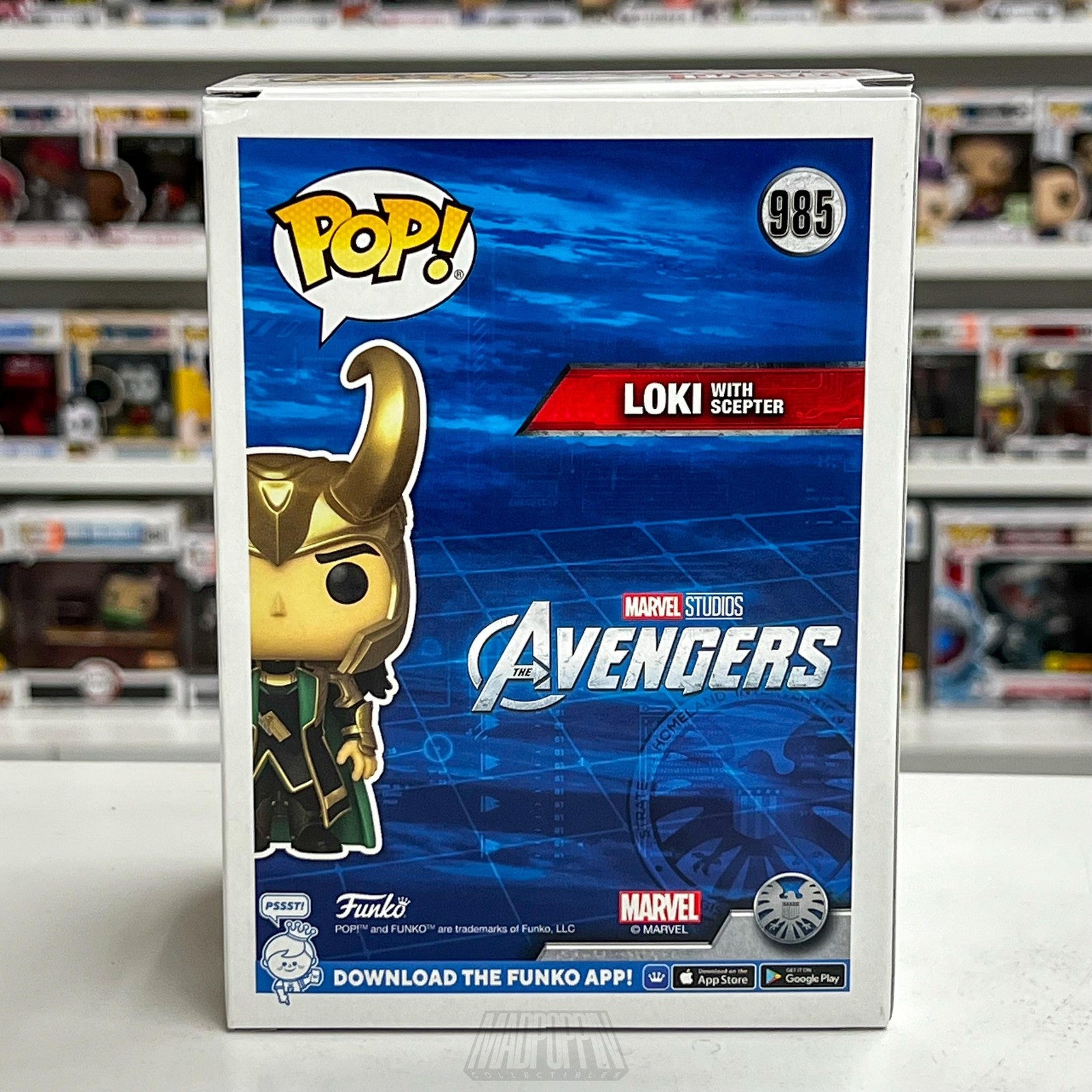 Funko Pop Avengers Loki With Scepter 985 Glow Dark EE Exclusive Limite