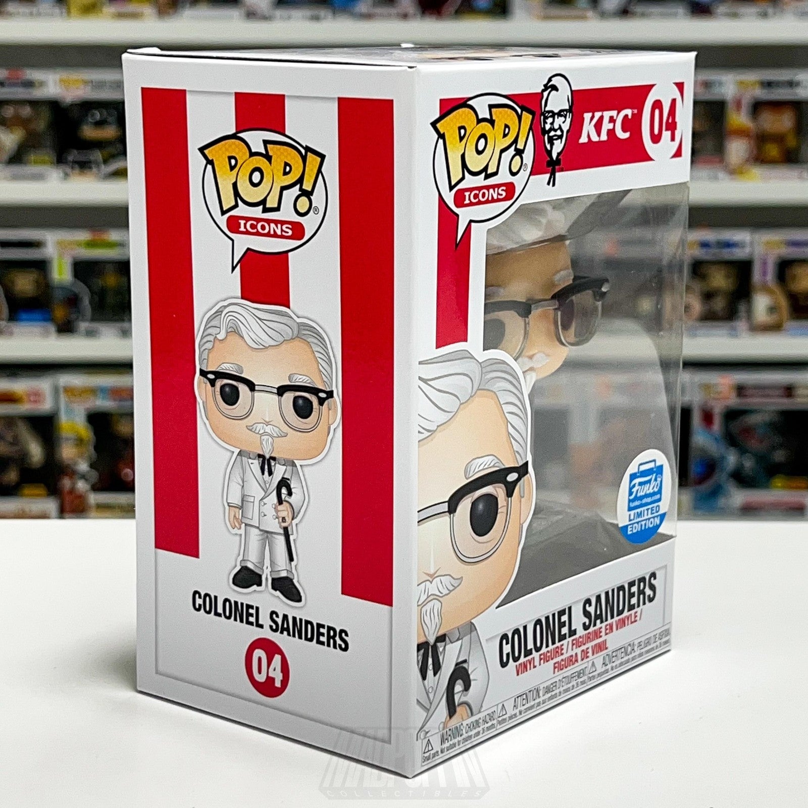 Funko Pop Icons KFC Colonel Sanders w/Cane 04 Figure Kentucky Fried Chicken Toy
