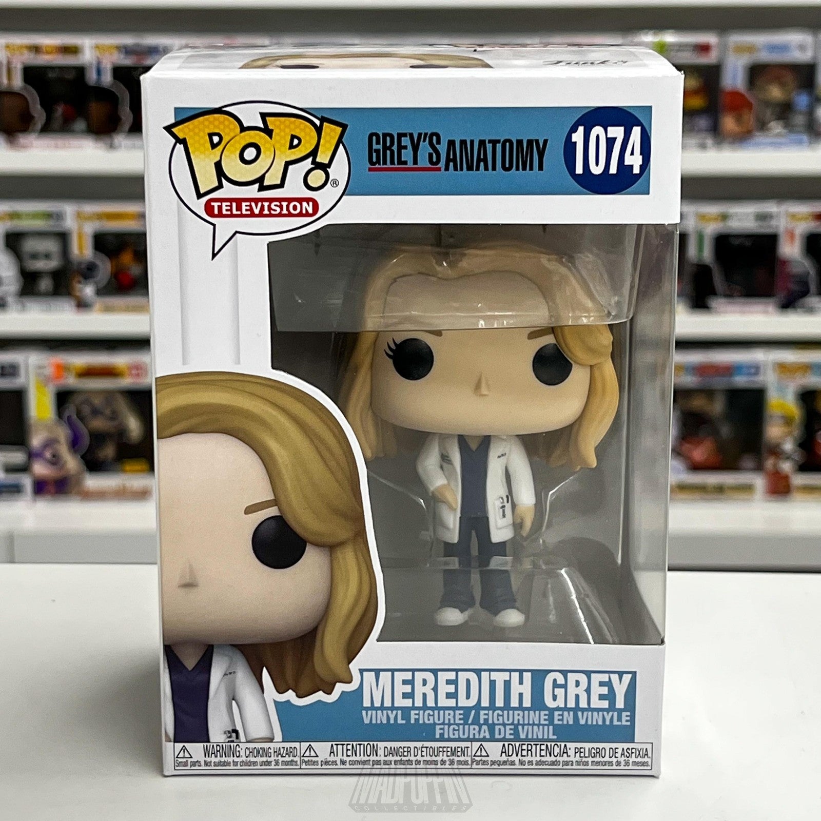 Funko Pop Television Grey's Anatomy Meredith Grey #1074 Vinyl Figure New In Box