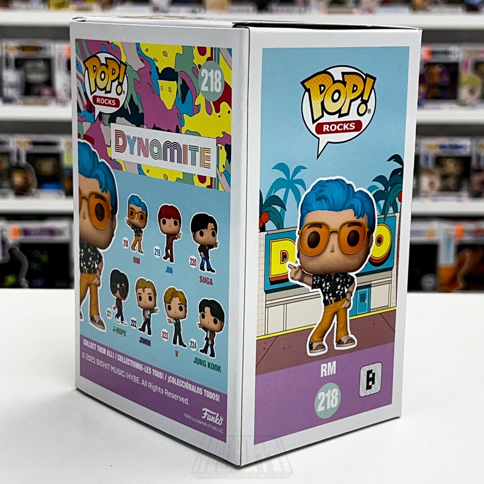 Funko Pop Rocks BTS RM 218 Dynamite Vinyl Figure K-Pop Idol 2021 Window Box4