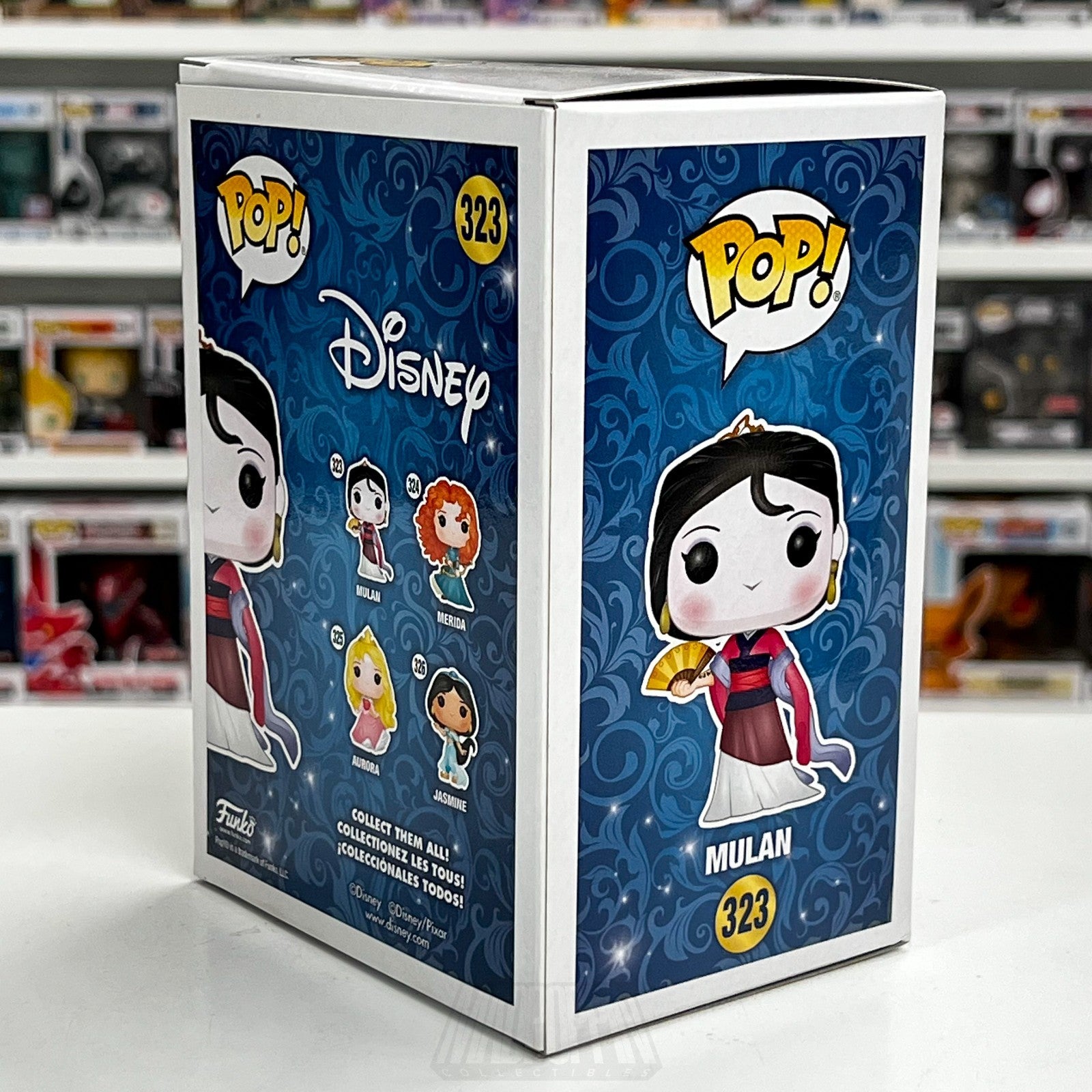 Funko Pop Disney Mulan Dancing Diamond Glitter Hot Topic 323 Princess Toy Figure4