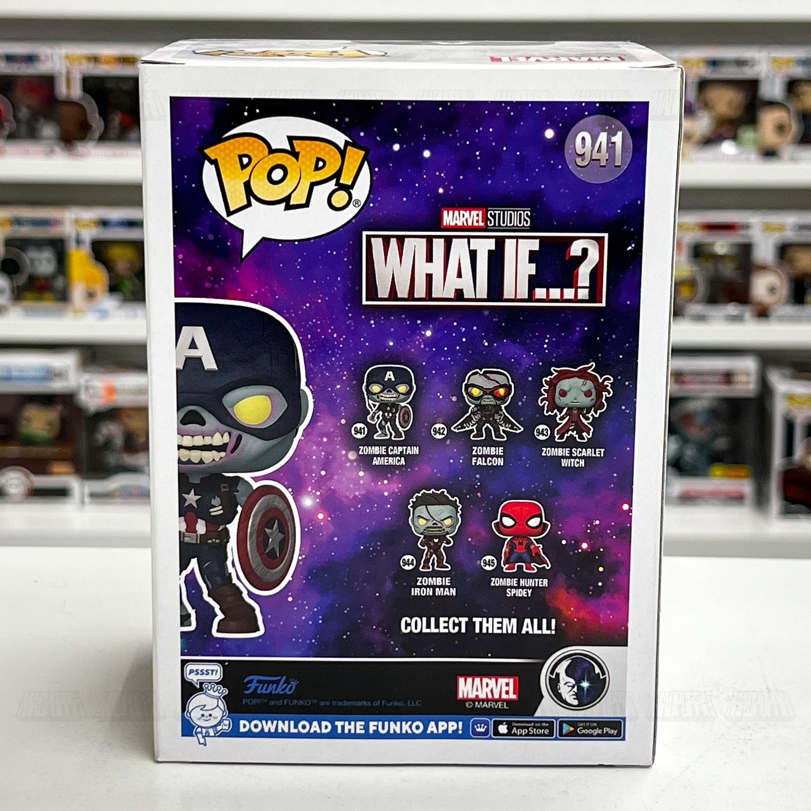 Funko Pop Marvel What If Zombie Captain America 941 Bobblehead Vinyl New Figure