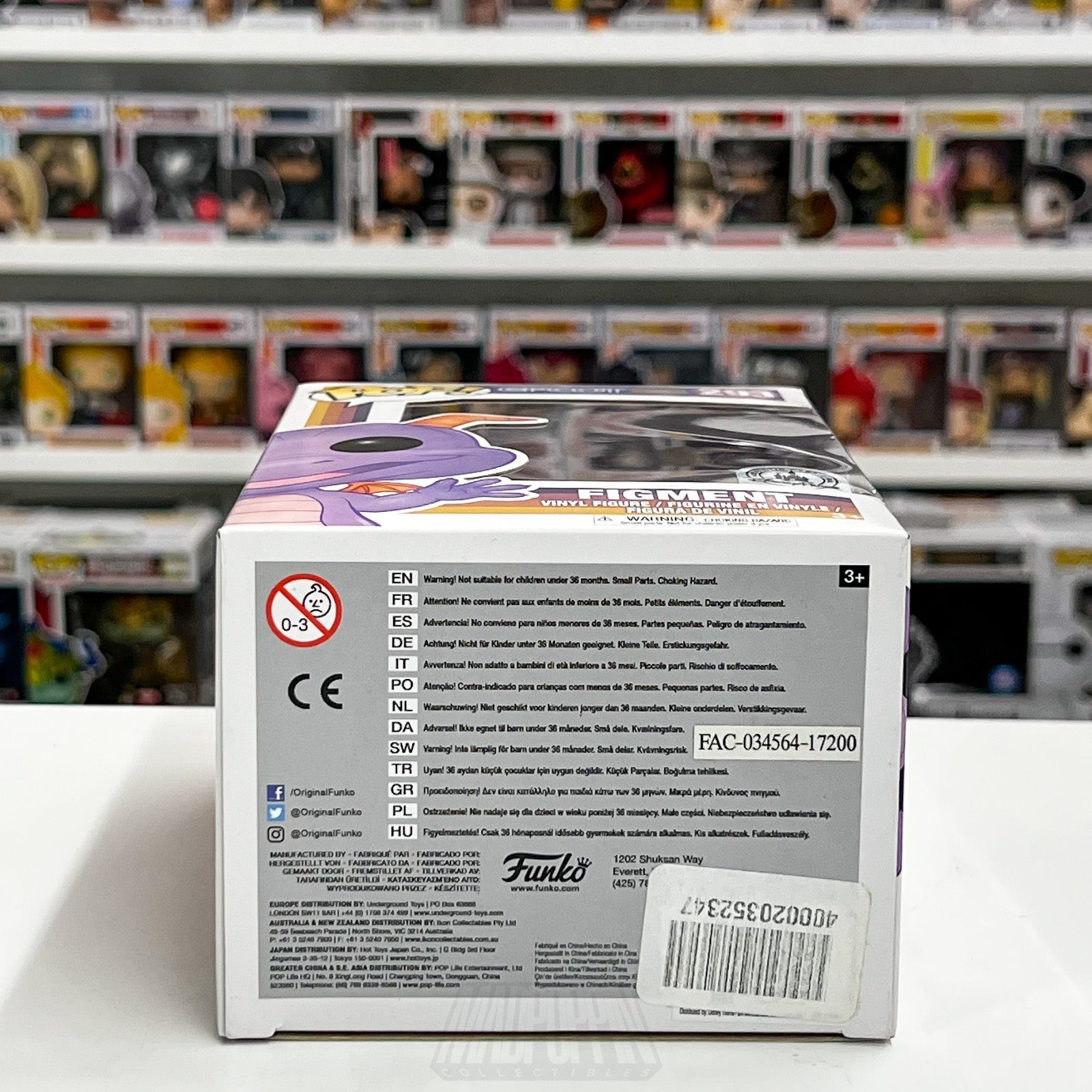 Funko Pop Disney Epcot Figment Exclusive 293 Purple Dragon Mascot Vinyl Figure7