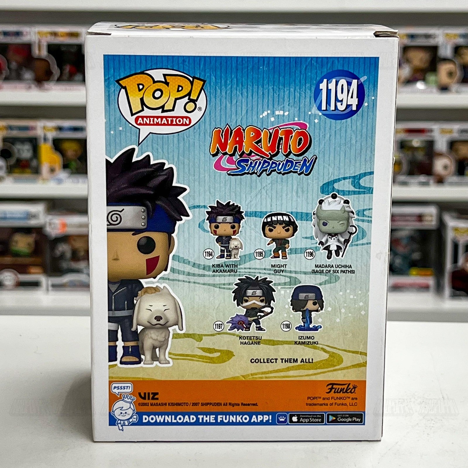 Funko Pop! Animation Naruto Shippuden Kiba with Akamaru 1194 Vinyl Figure NIB