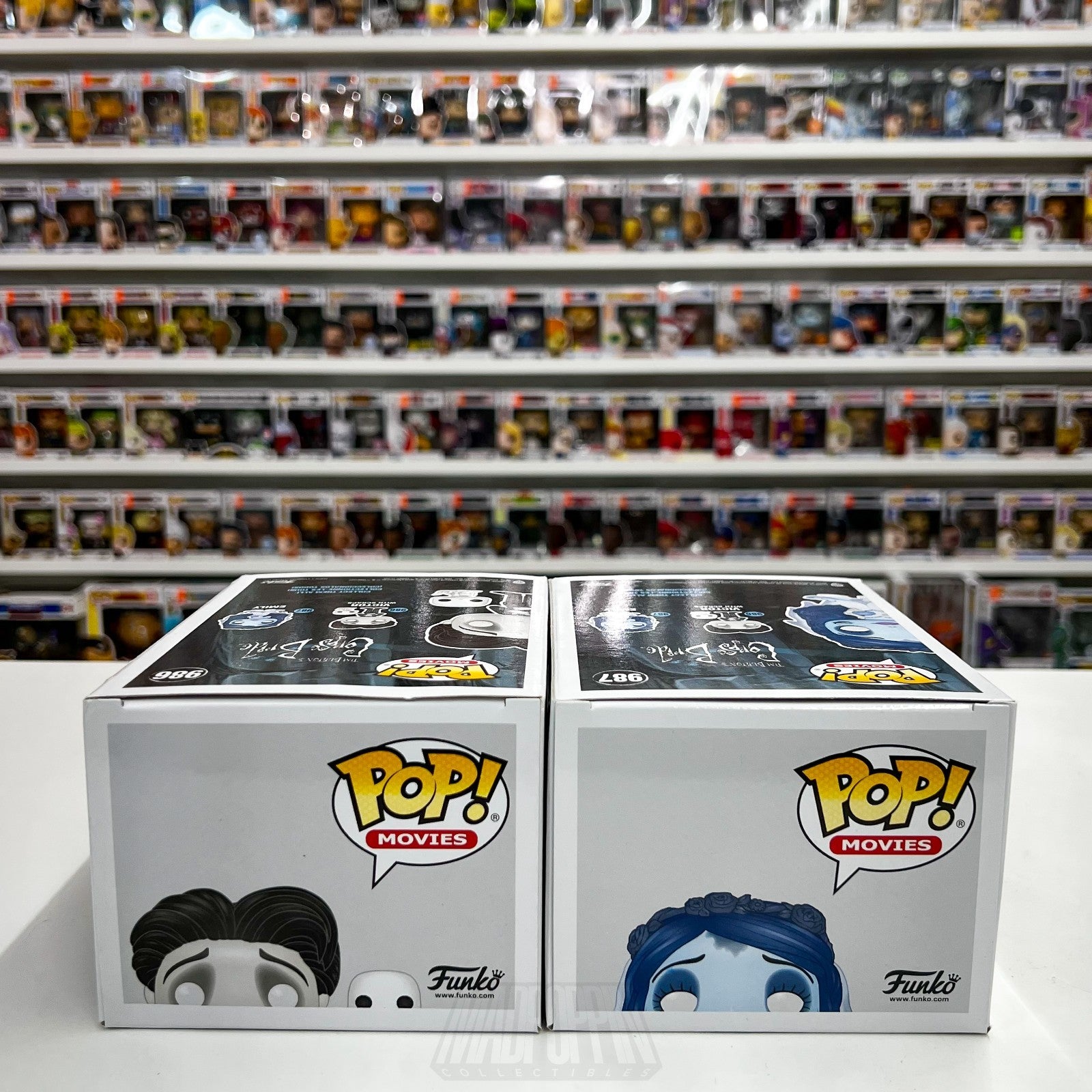 Funko Pop Movies Tim Burton's Corpse Bride Set Victor w/Scraps 986 & Emily 9876
