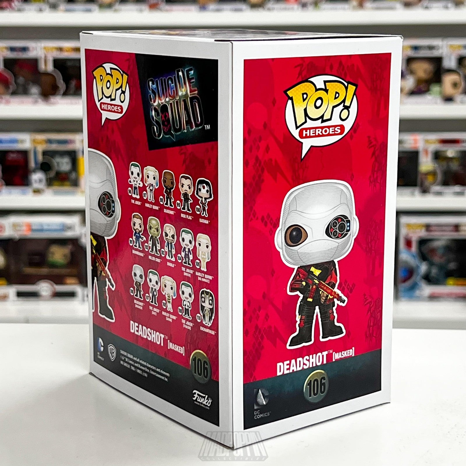 Funko Pop Suicide Squad Deadshot Masked 106 Vinyl Figure DC Comics New Boxed