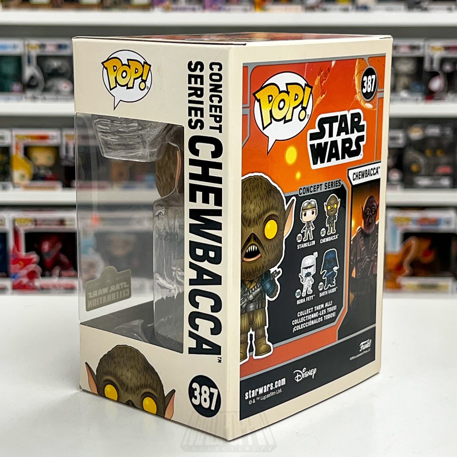 Funko Pop Star Wars Concept Series Chewbacca Celebration 387 Official Sticker2
