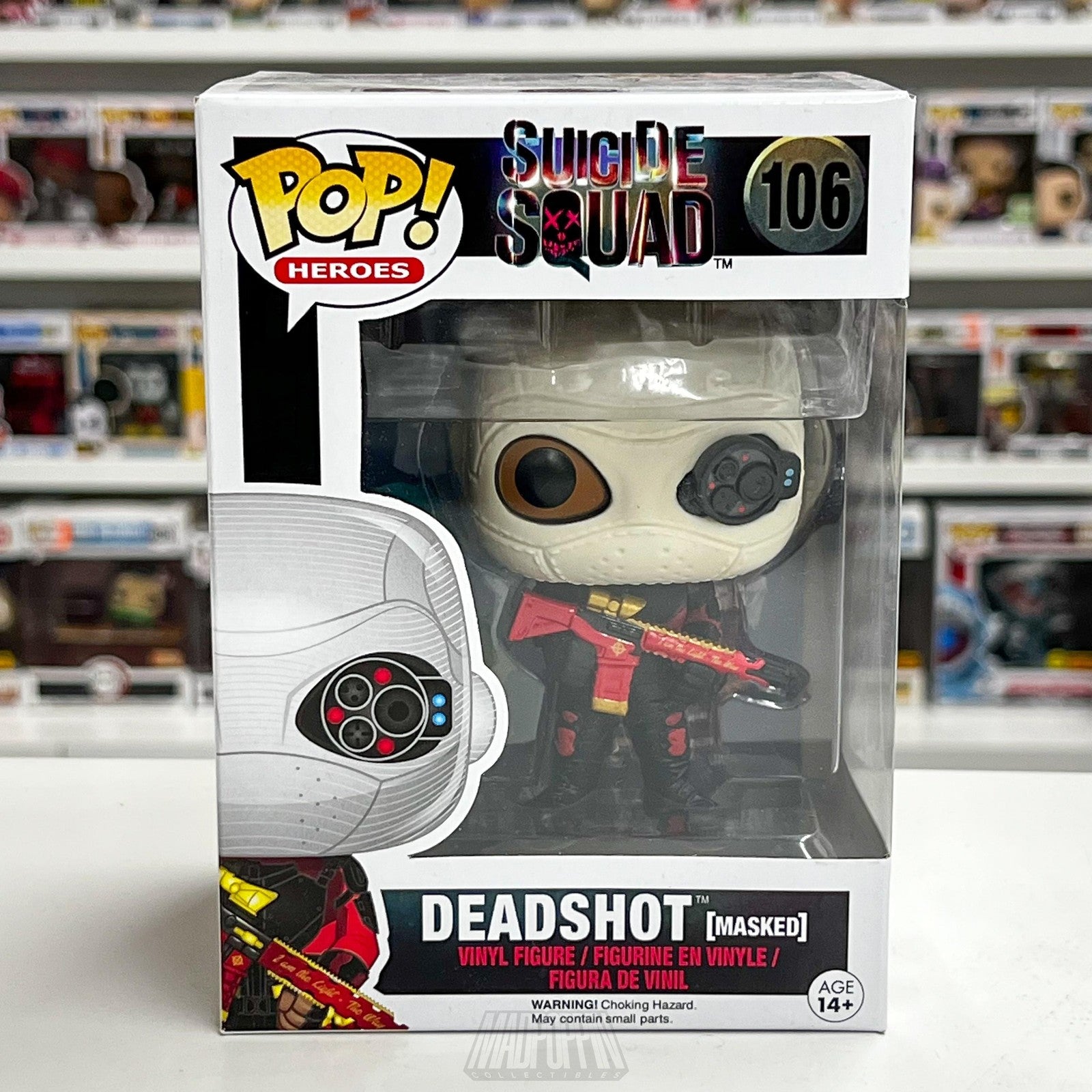Funko Pop Suicide Squad Deadshot Masked 106 Vinyl Figure DC Comics New Boxed
