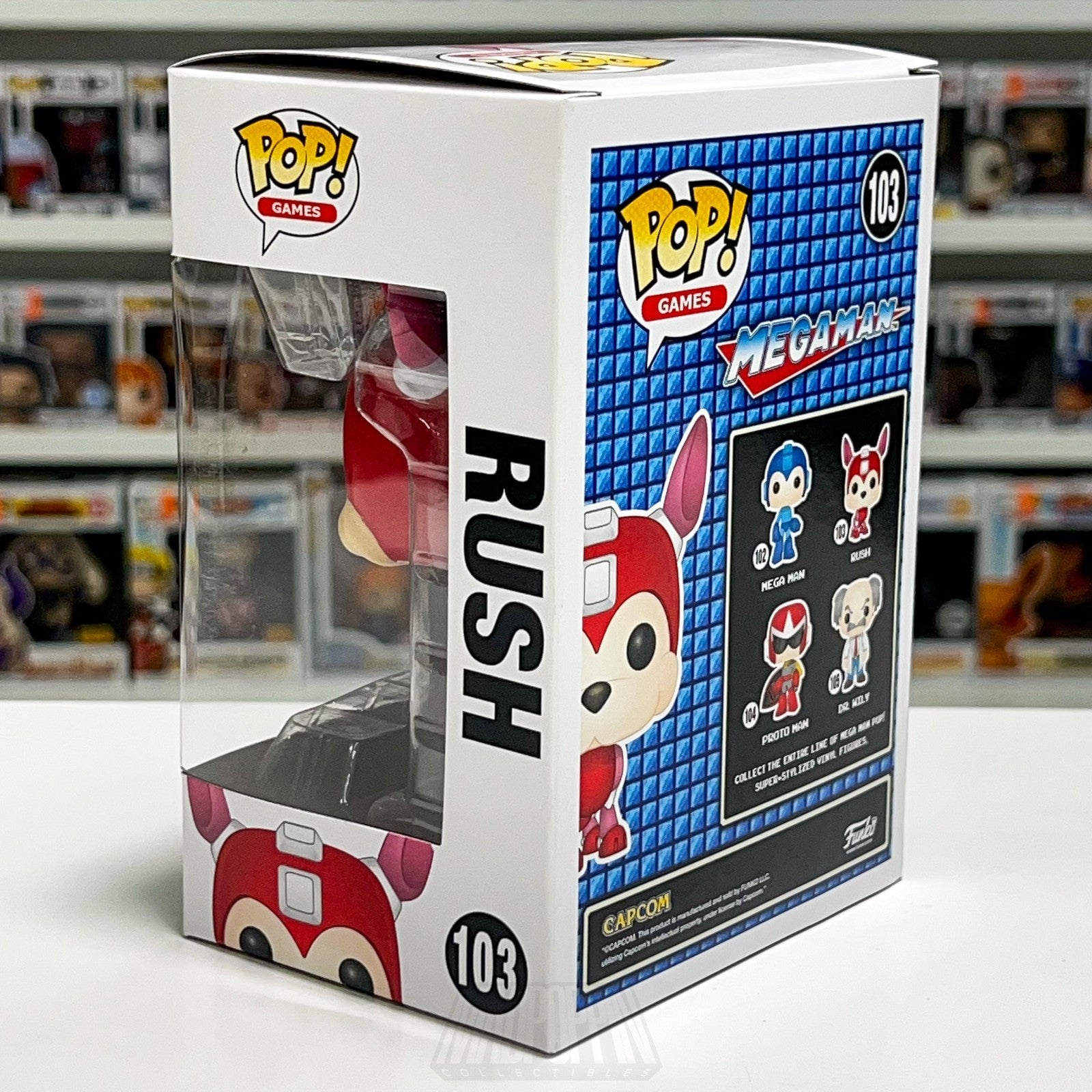 Funko Pop Video Games Mega Man Rush #103 Vinyl Figure New Capcom Collectible Toy