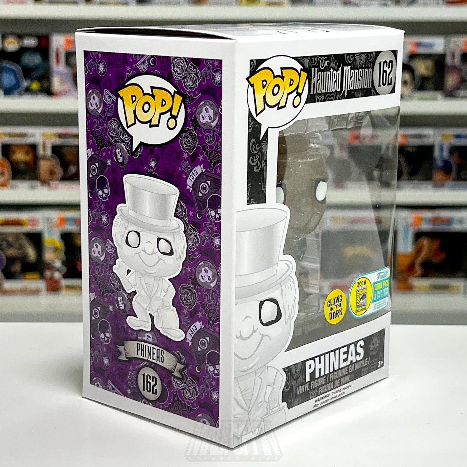 Funko Pop Disney Haunted Mansion Phineas #162 Glow in the Dark LE 1000