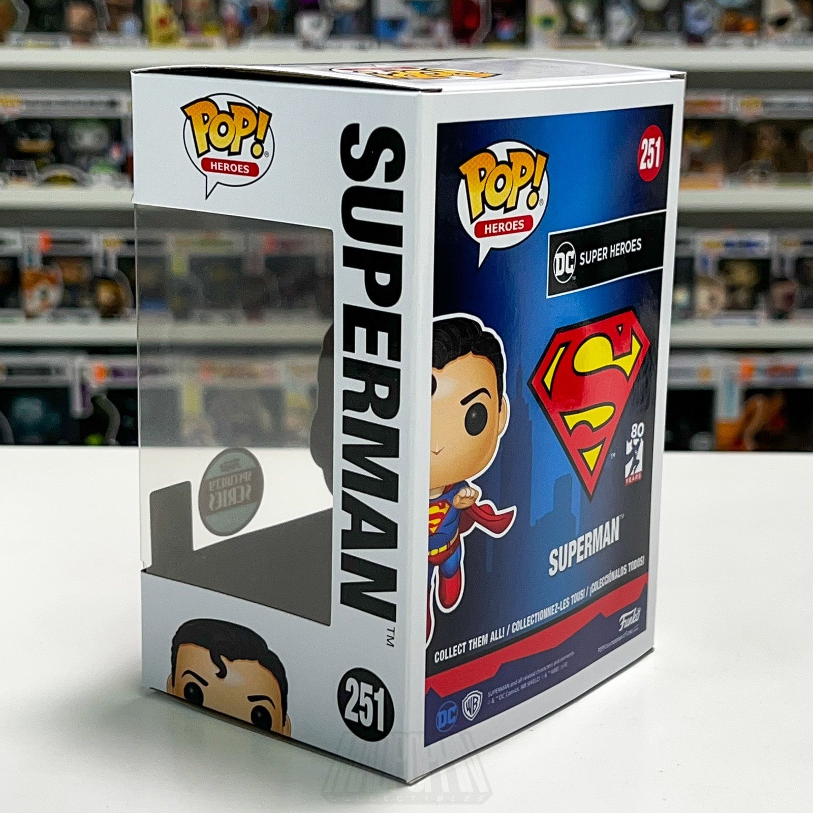 Funko Pop DC Heroes Superman Flying 251 BOX ONLY NO FIGURE NO INSERT Mint Comics2