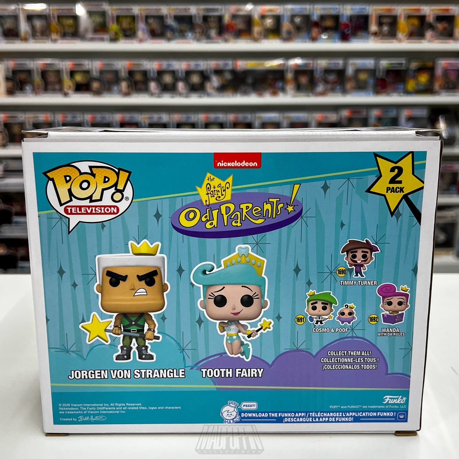 Funko Pop TV Fairly OddParents Jorgen Von Stangle Tooth Fairy 2 Pack SDCC