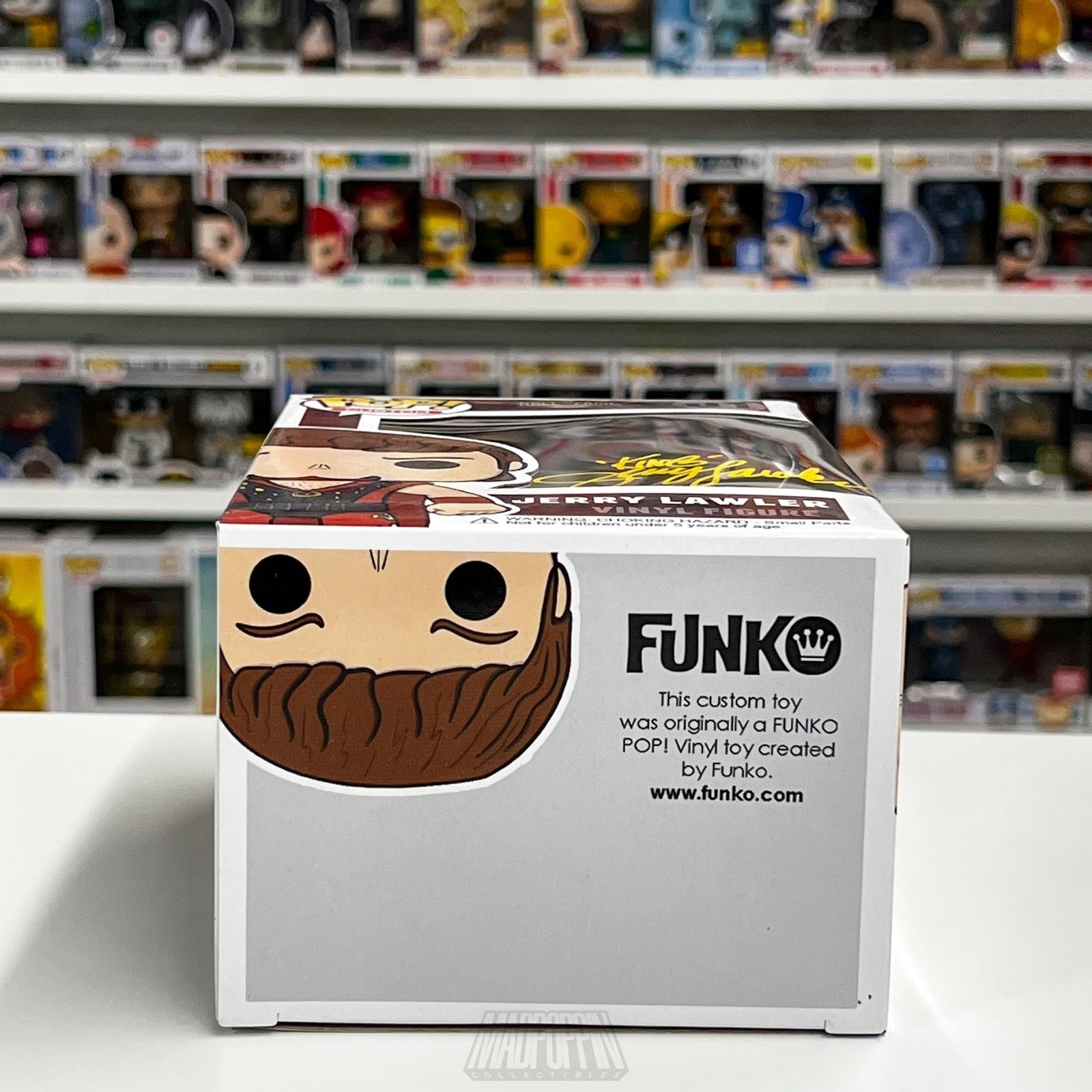 CUSTOM Funko Pop King Jerry Lawler Autographed Signed WWE Wrestling Heavyweight