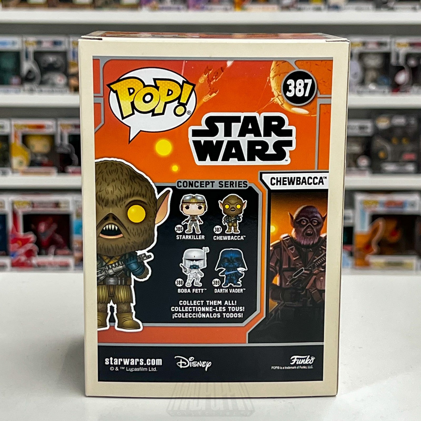 Funko Pop Star Wars Concept Series Chewbacca Celebration 387 Official Sticker3
