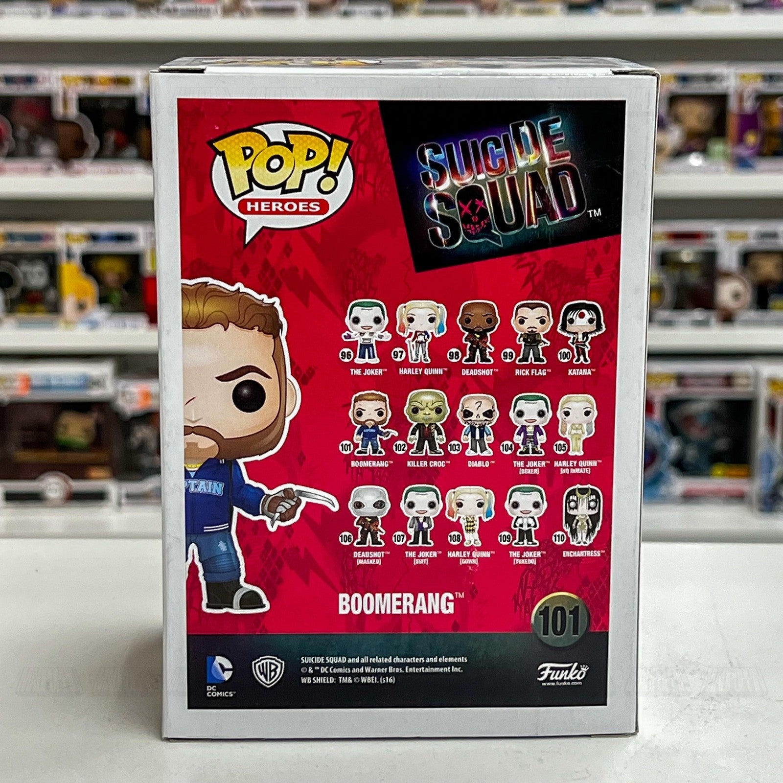 Funko Pop! Heroes Suicide Squad Boomerang #101 Vinyl Figure New in Box DC Comics