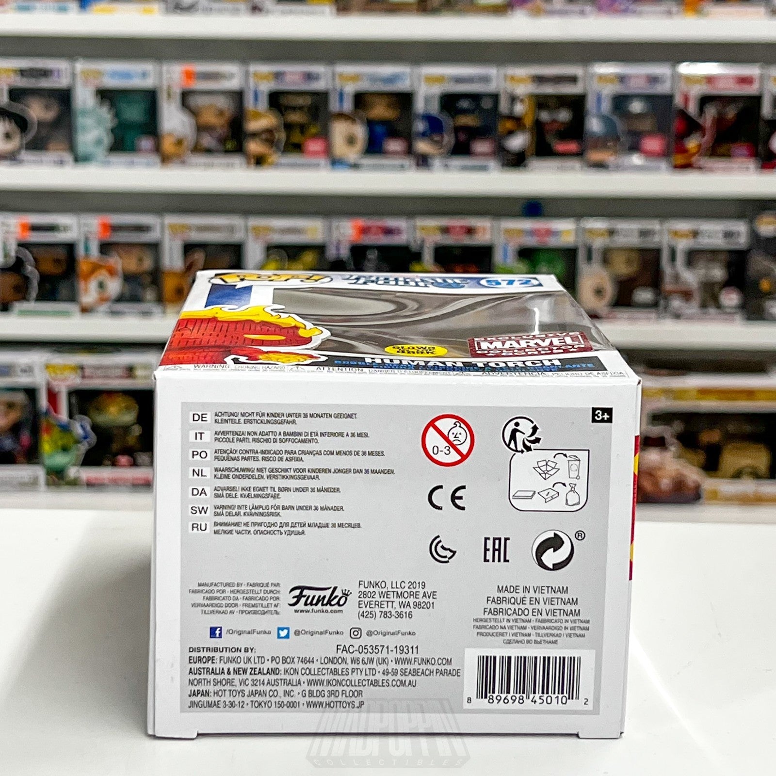 Funko Pop Marvel Collector Corps Fantastic Four Human Torch Glow 572 Toy Figure8