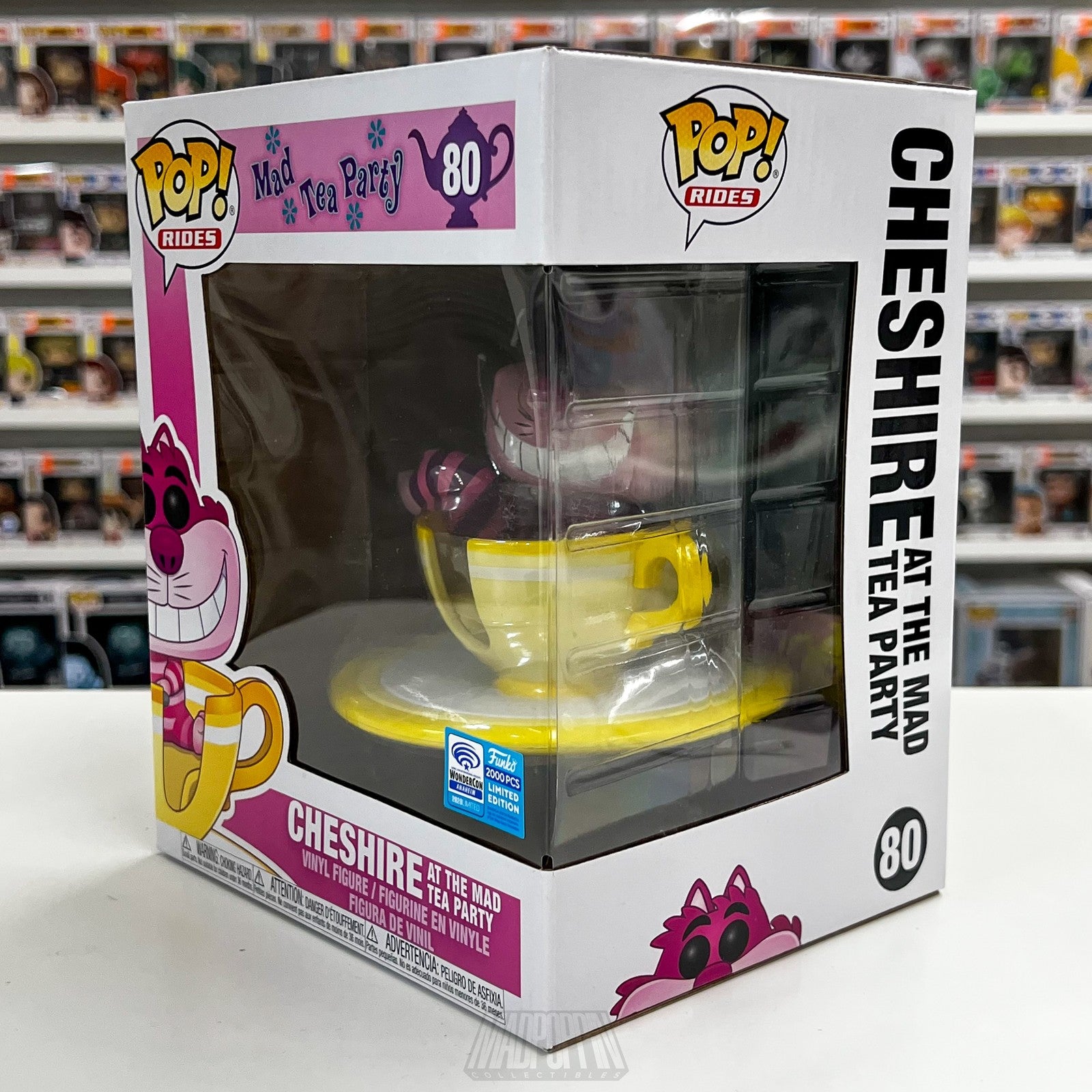 Funko Pop Rides Cheshire Cat Mad Tea Party 80 WonderCon Disney Limited 2000pcs