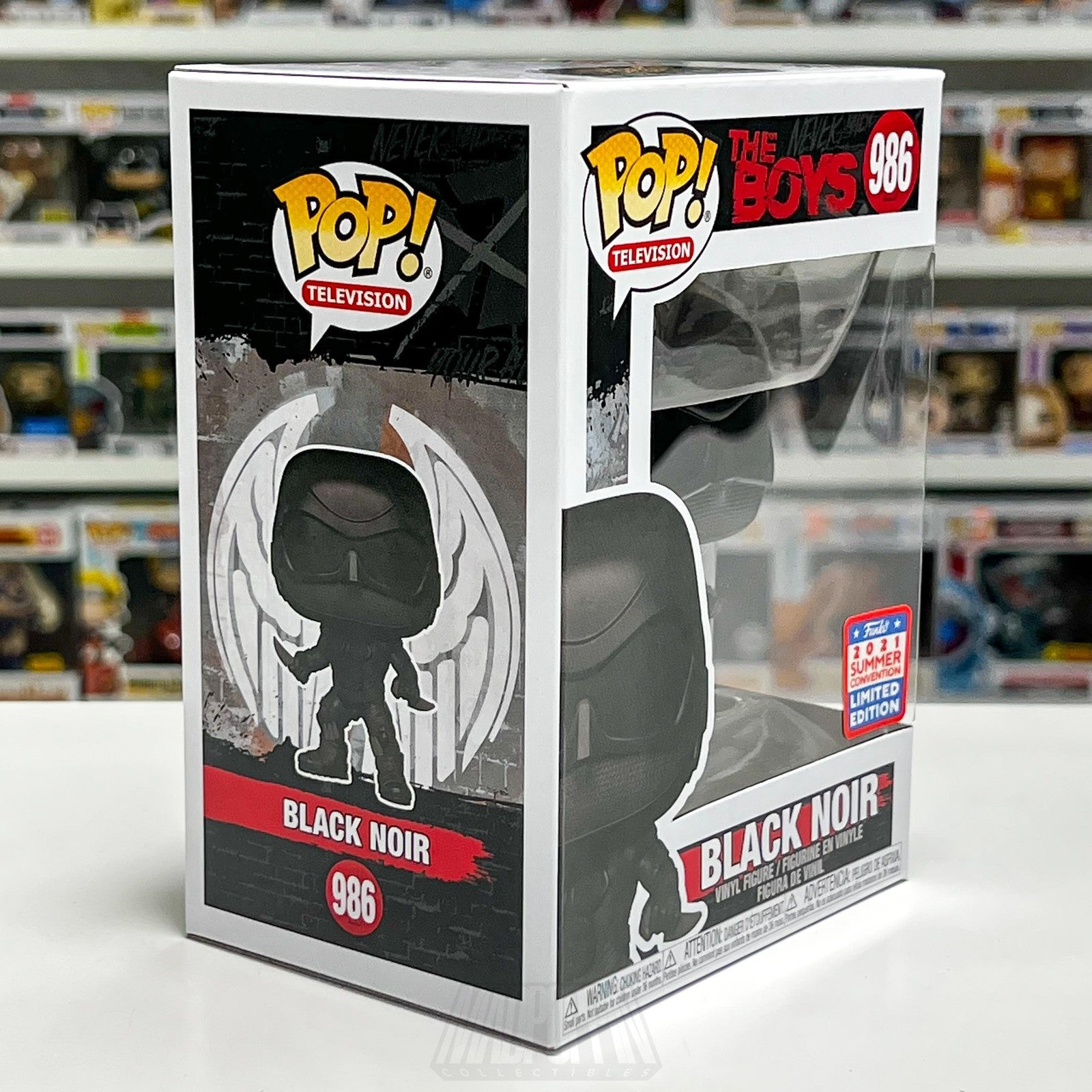 Funko Pop TV The Boys Black Noir 986 Vought 2021 Summer Convention Vinyl Figure