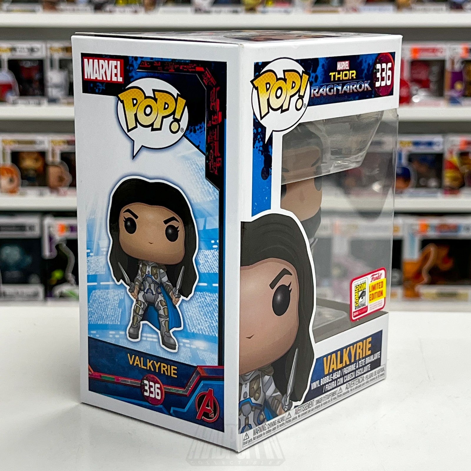 Funko Pop Marvel Thor Ragnarok Valkyrie Battle Outfit 336 SDCC 2018 Vinyl Figure5