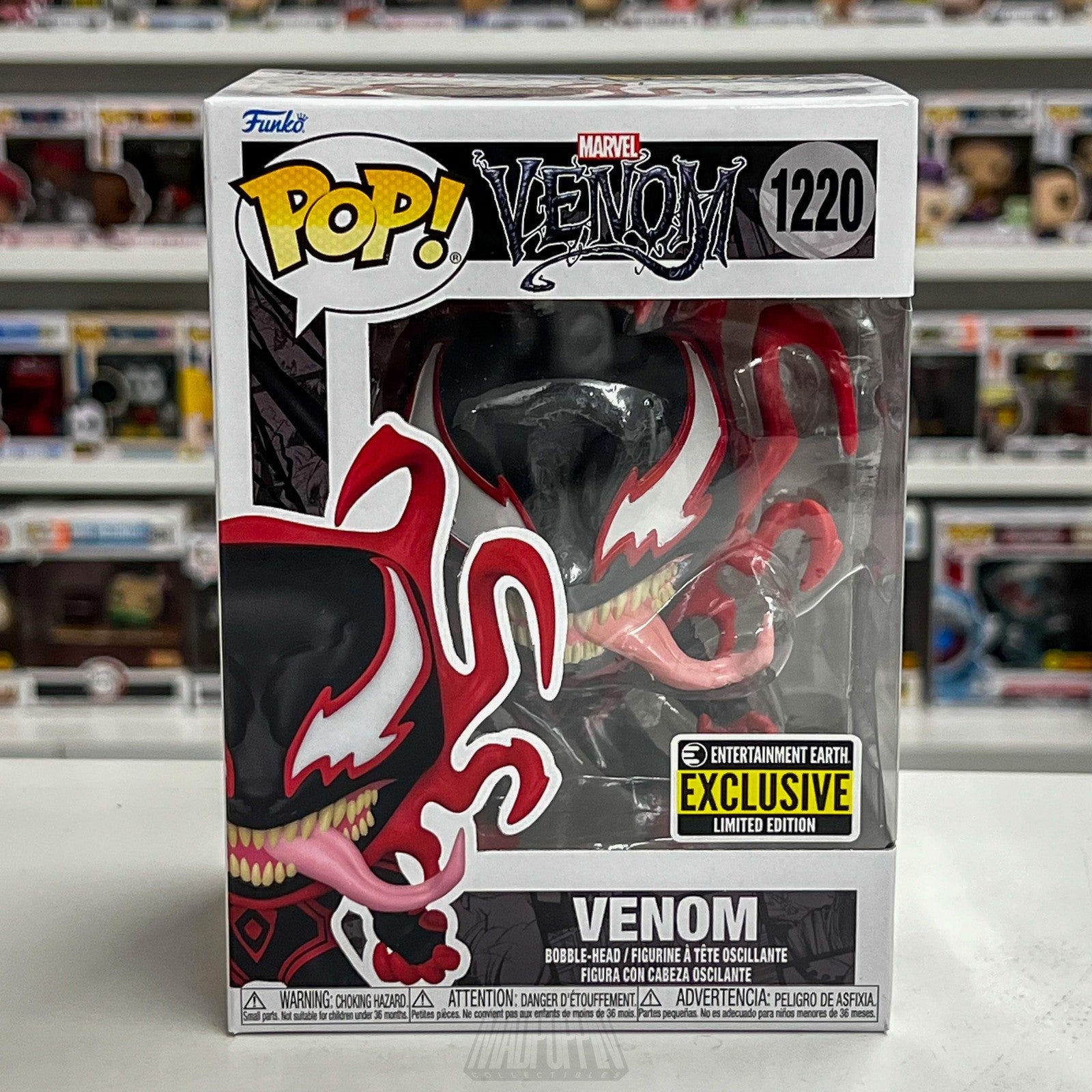 Funko Pop Marvel Venom 1220 Entertainment Earth Exclusive Limited Edition Figure