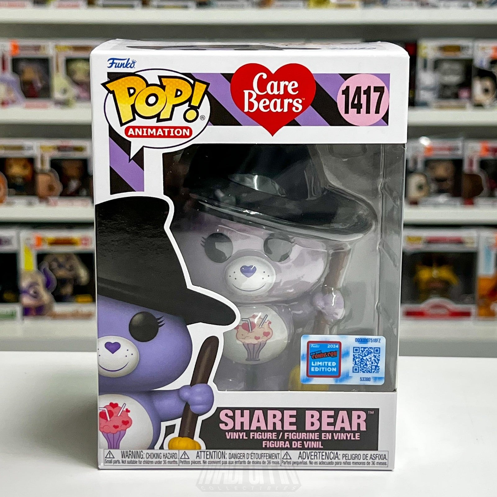 Funko Pop Animation Care Share Bear NYCC Con Sticker 1417 Limited Figure Witch