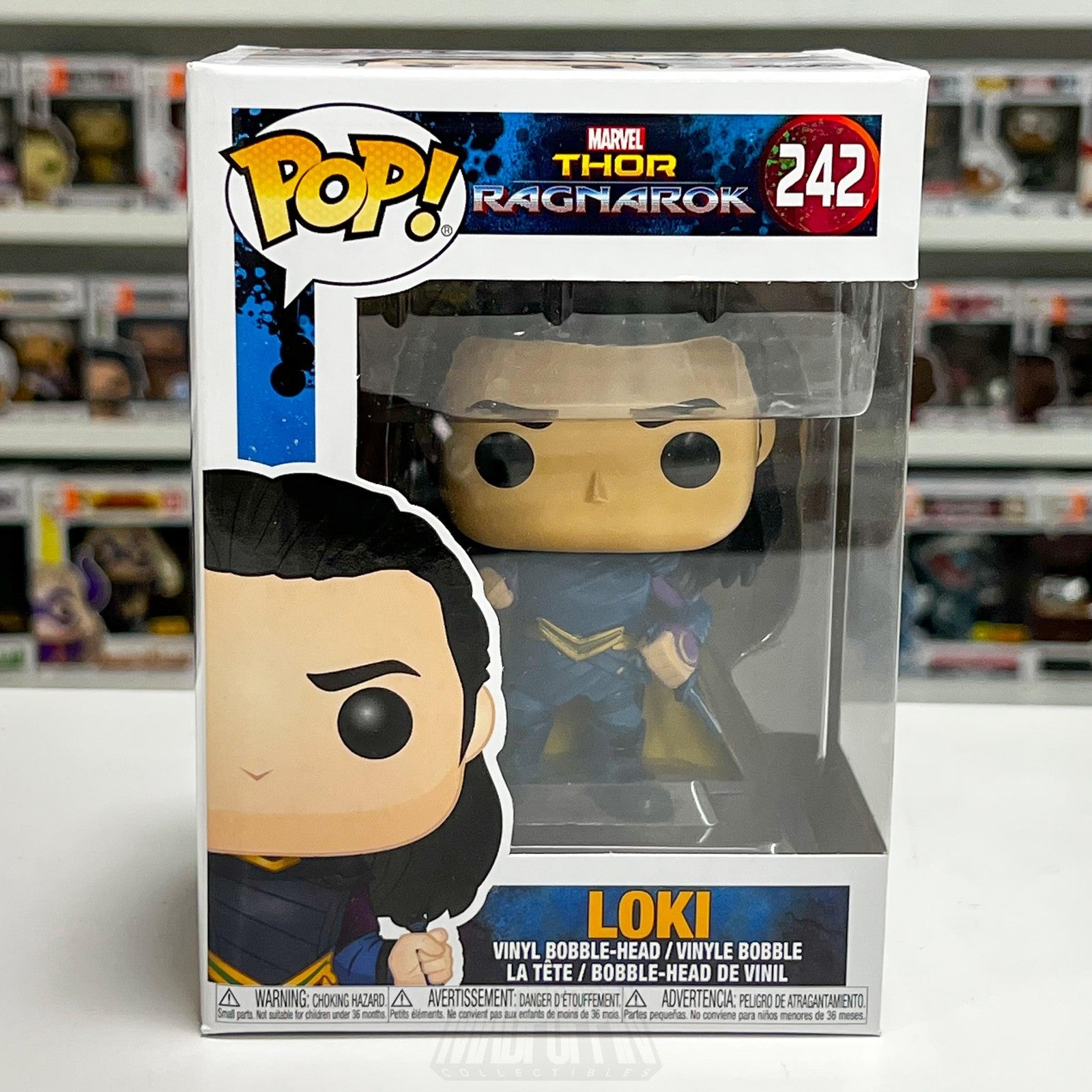 Funko Pop Marvel Thor Ragnarok Loki 242 Vinyl Bobble-Head Figure Box MCU Toy NIB