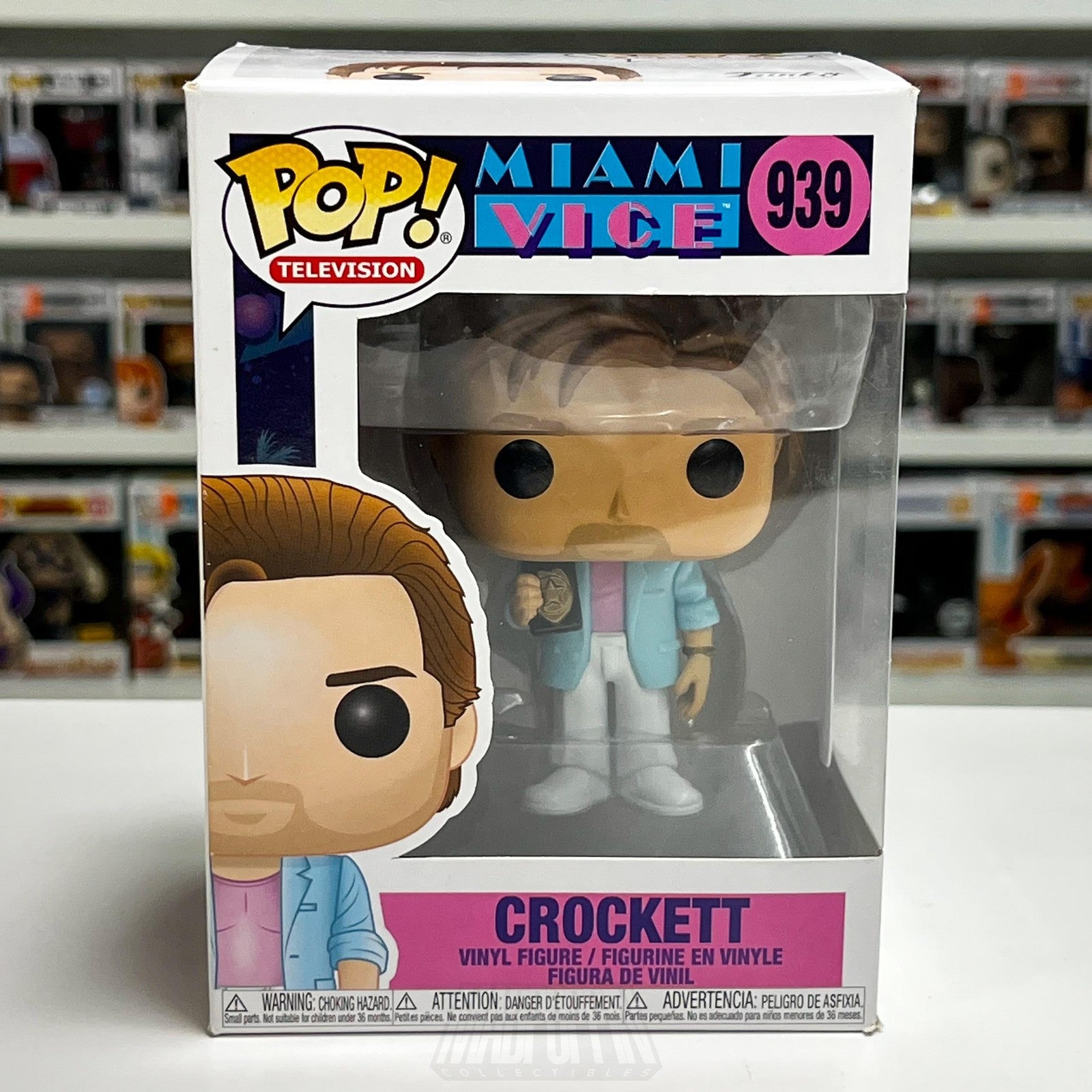 Funko Pop Television Miami Vice Crockett #939 Vinyl Figure TV Show Action Drama