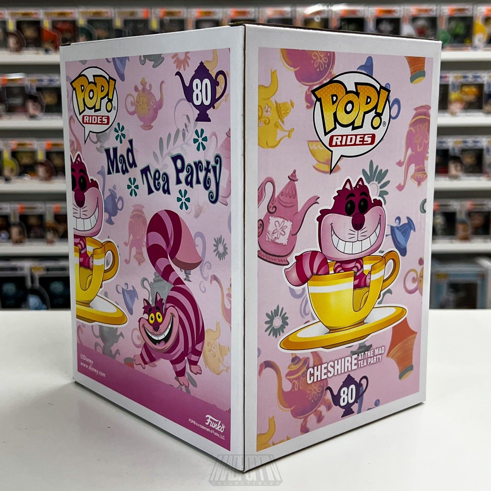 Funko Pop Rides Cheshire Cat Mad Tea Party 80 WonderCon Disney Limited 2000pcs