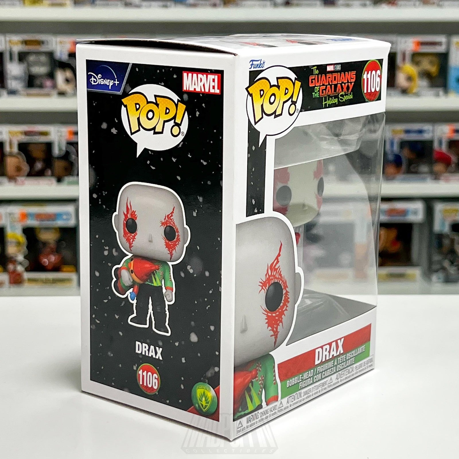 Funko Pop Marvel Drax #1106 Guardians of the Galaxy Holiday Special Bobble-Head